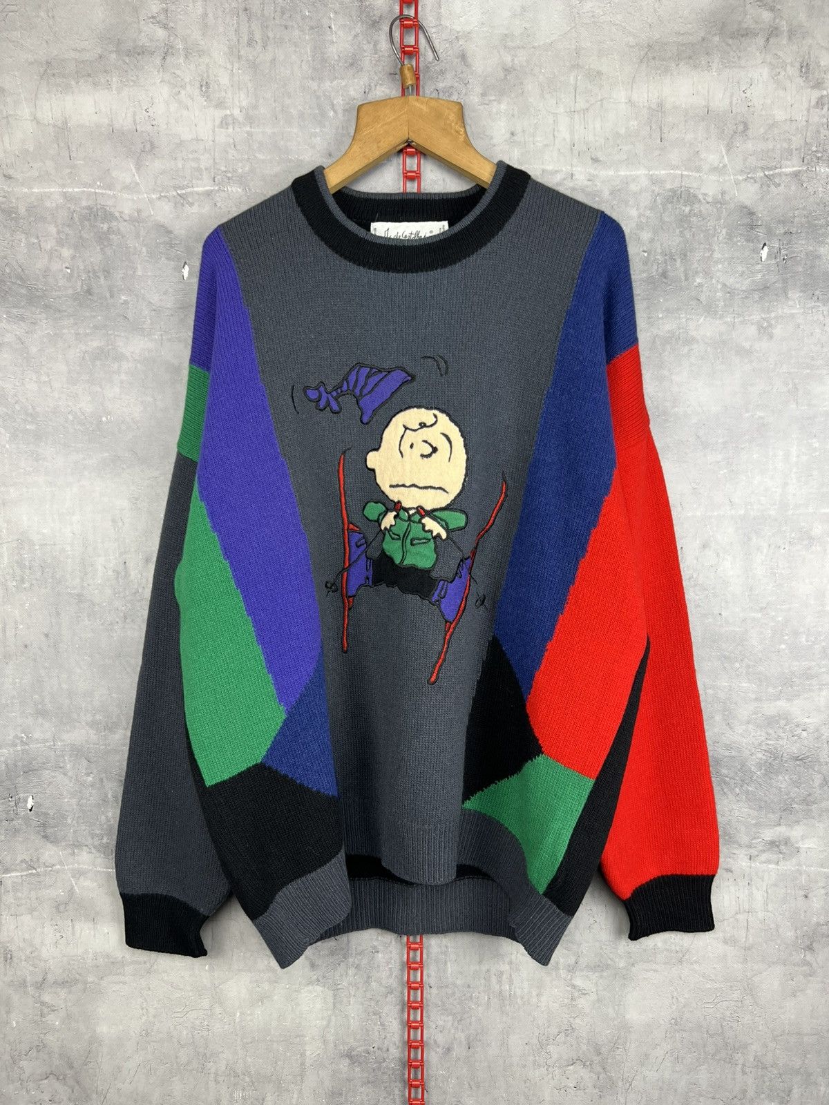Jean Charles De Castelbajac JC DE CASTELBAJAC 90'S VINTAGE CHARLIE PEANUTS WOOL Sz 54 Size US L / EU 52-54 / 3 - 1 Thumbnail