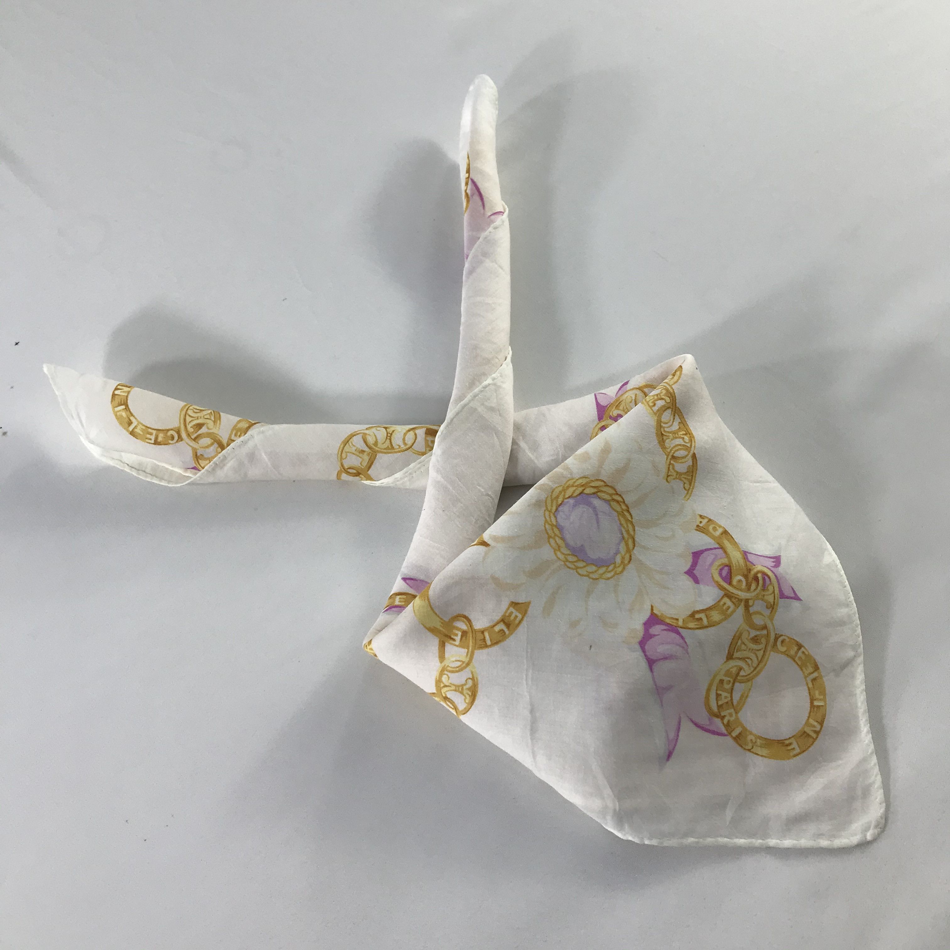 Celine × Vintage Celine Bandana / Handkerchief / Neckerchief - S412 Size ONE SIZE - 4 Thumbnail