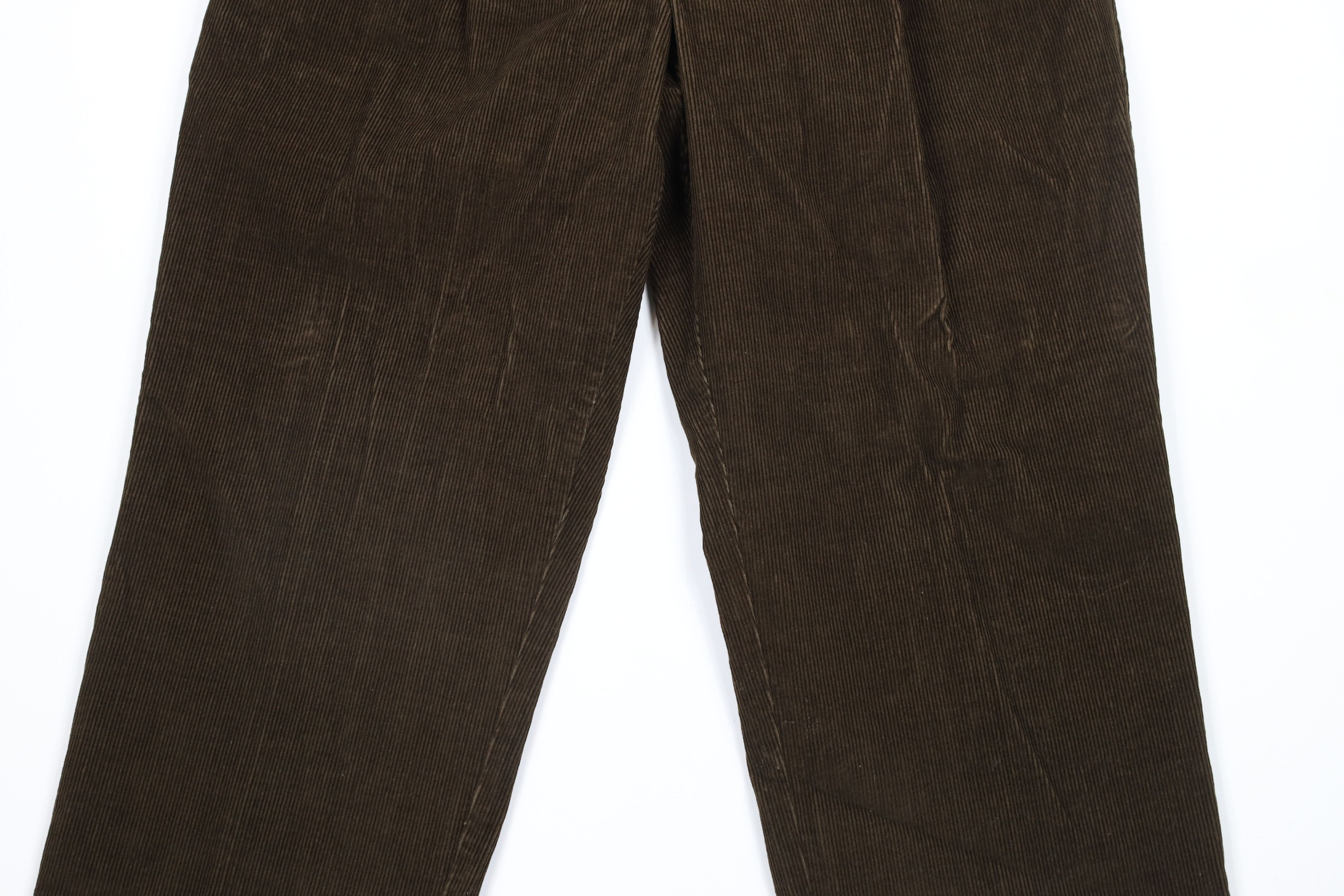 Vintage Vintage 90s Streetwear Pleated Wide Leg Corduroy Chino Pants Size US 36 / EU 52 - 3 Thumbnail