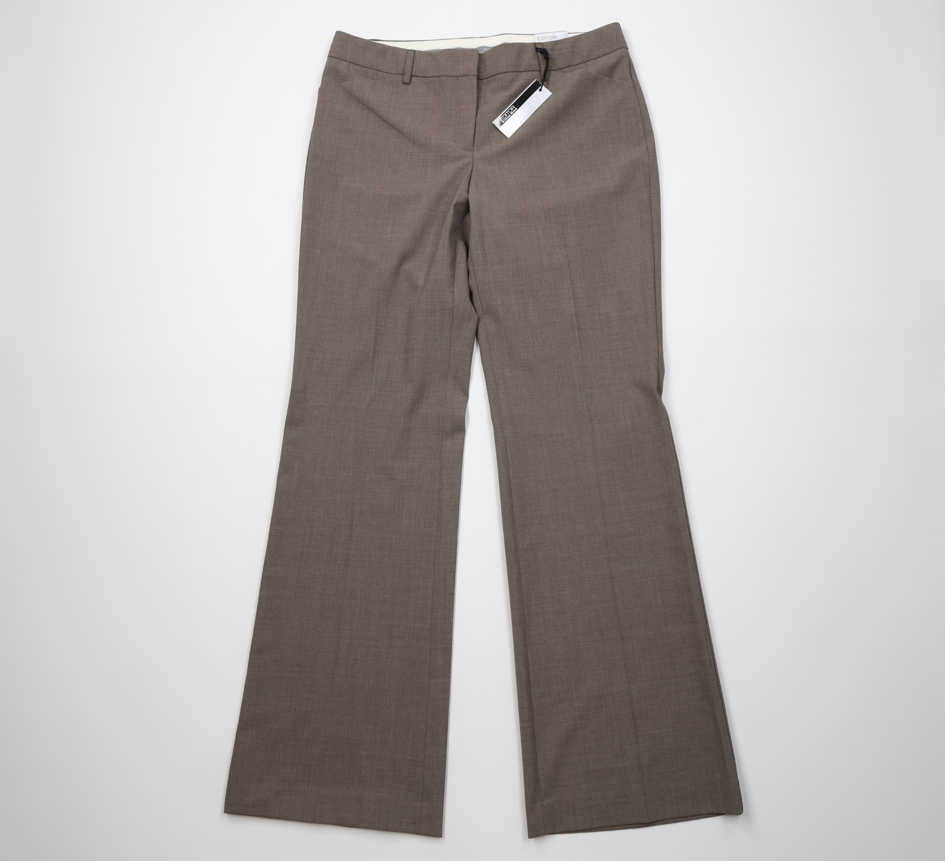 Express Deadstock Vtg Y2K Express Editor Wide Leg Chino Pants Size 32" / US 10 / IT 46 - 1 Thumbnail