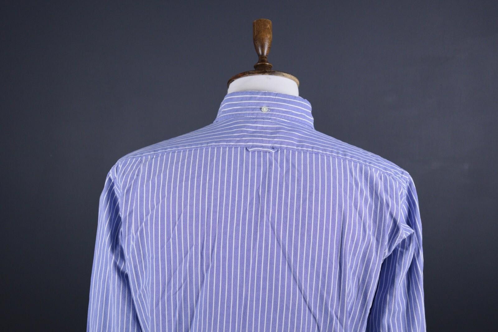 Designer Boggi Milano Doppio Ritorto Blue Stripe Shirt Size XL Size US XL / EU 56 / 4 - 7 Thumbnail
