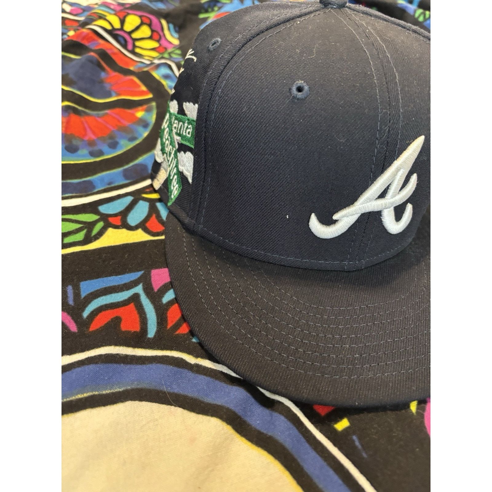 New Era Atlanta Braves MLB Hat flex fit peachtree 7 3/4 Size ONE SIZE - 4 Thumbnail