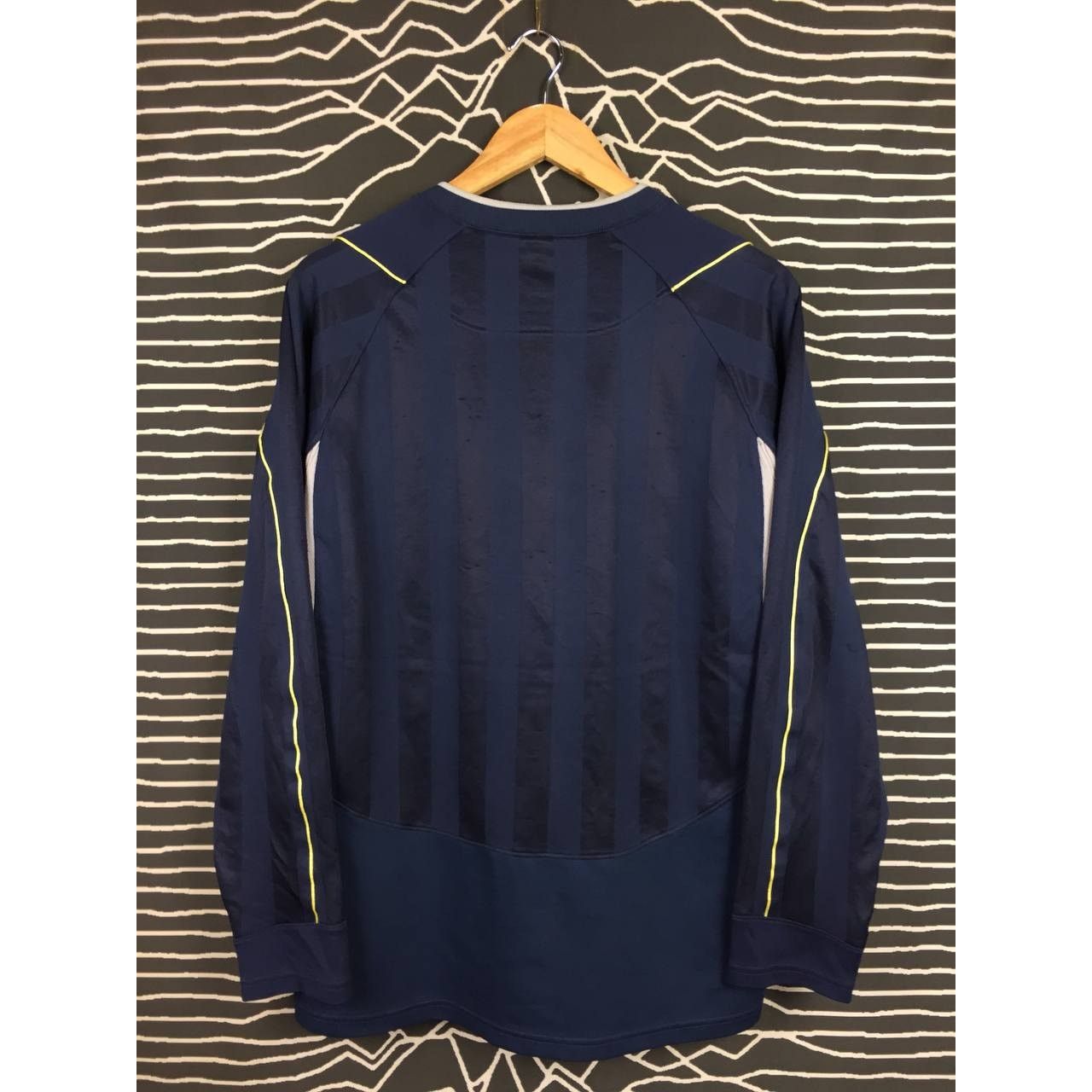 Le Coq Sportif × Vintage Le Coq Sportif Dark Blue Striped Football Jersey Size US L / EU 52-54 / 3 - 9 Thumbnail