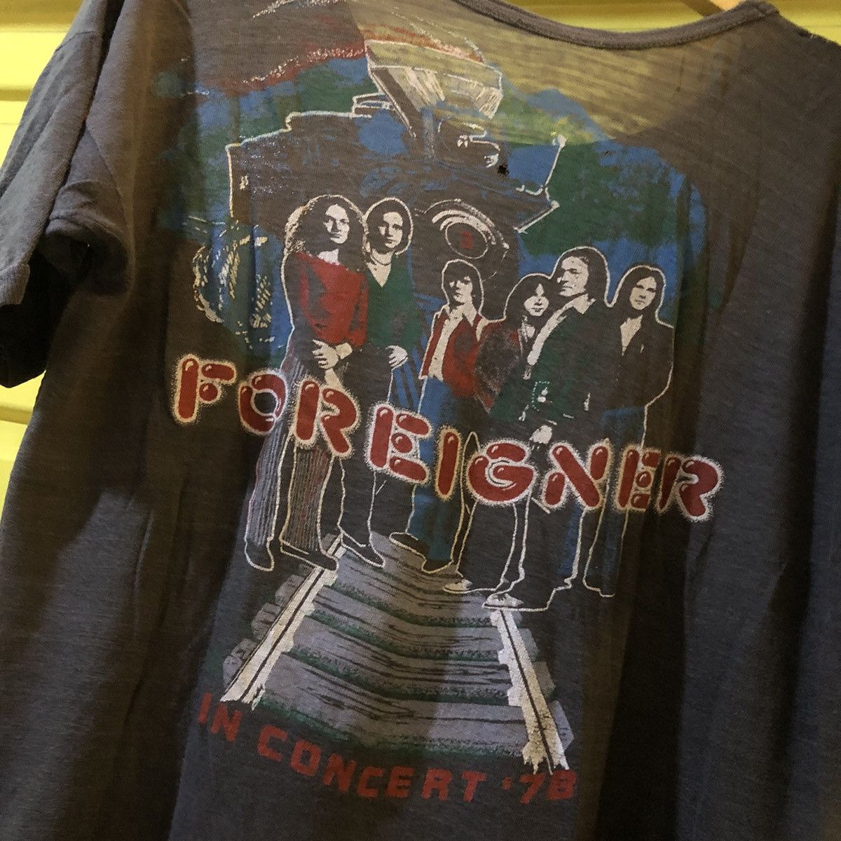 Band Tees × Vintage 1978 Foreigners band tee Size US L / EU 52-54 / 3 - 4 Thumbnail