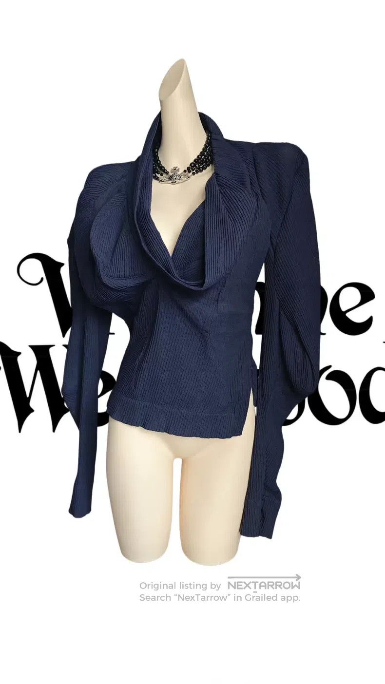 Vivienne Westwood Vivienne Westwood Blue Bud Deformation Shirt Size XS / US 0-2 / IT 36-38 - 3 Thumbnail