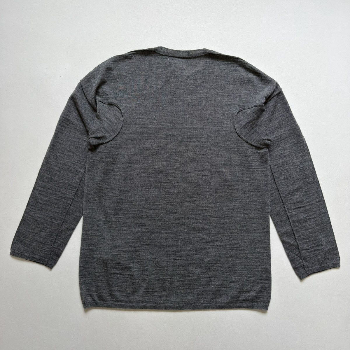 Comme des Garcons Gray Panelled Wool Sweater Size US M / EU 48-50 / 2 - 13 Thumbnail