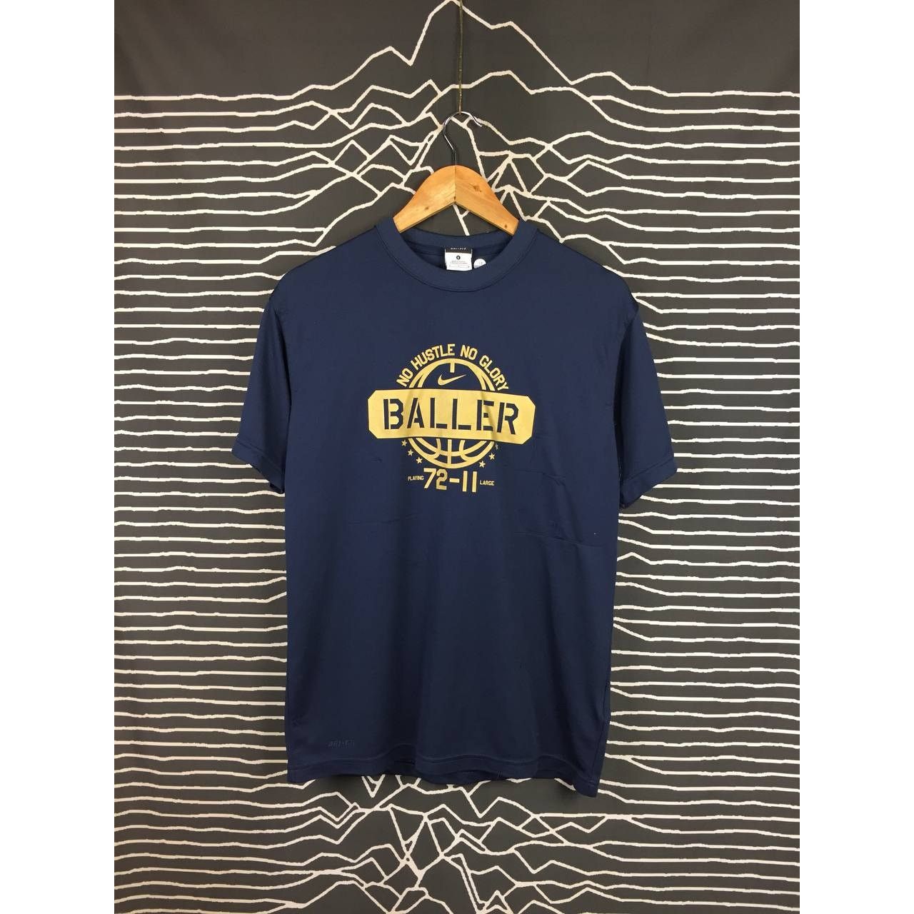 Nike × Vintage Nike Basketball No Hustle No Glory Dri-Fit Tee Size US S / EU 44-46 / 1 - 2 Thumbnail