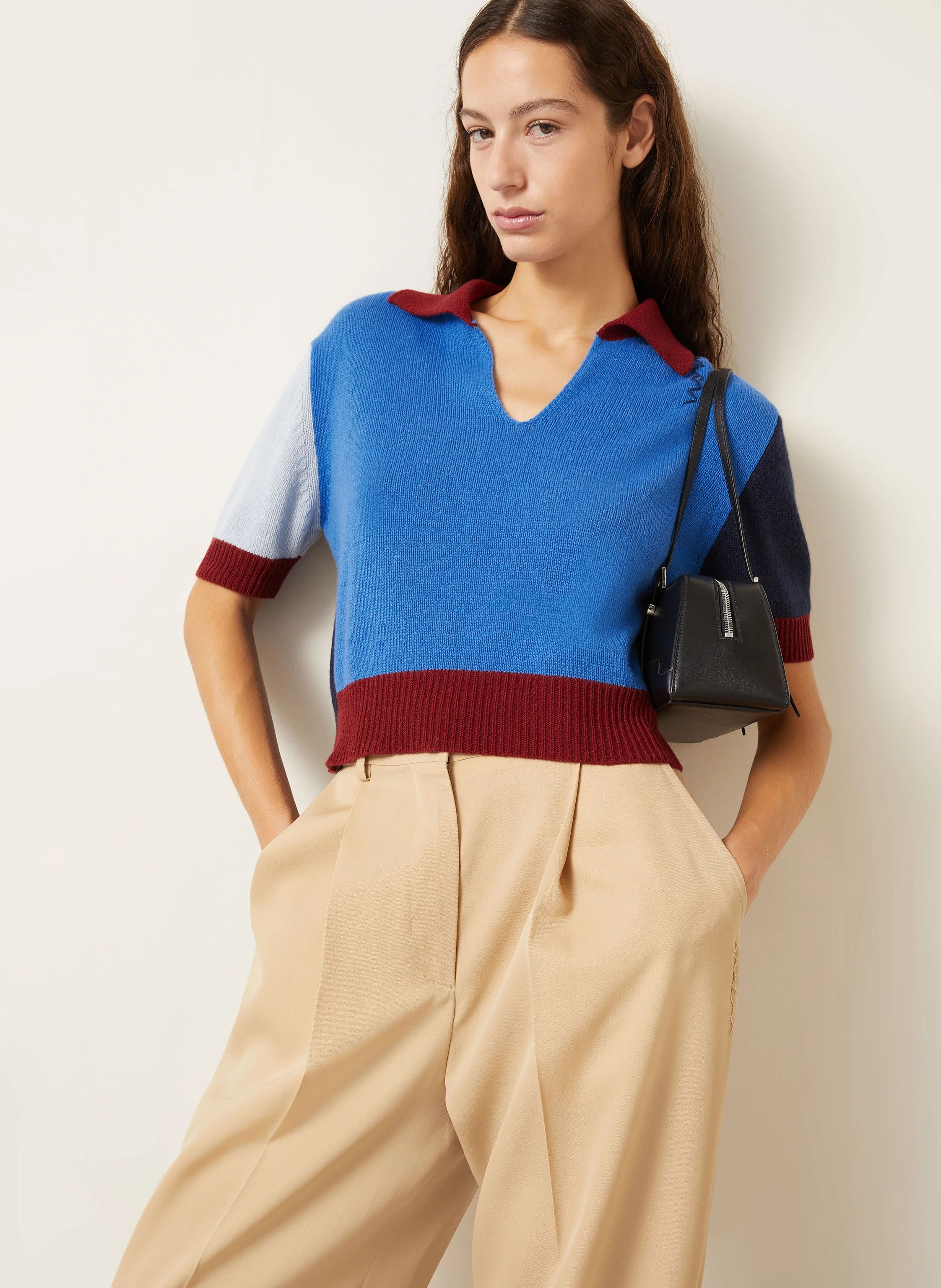 Marni o1f1d3z0326 Knit Polo Shirt in Multicolor Size XL / US 12-14 / IT 48-50 - 5 Thumbnail