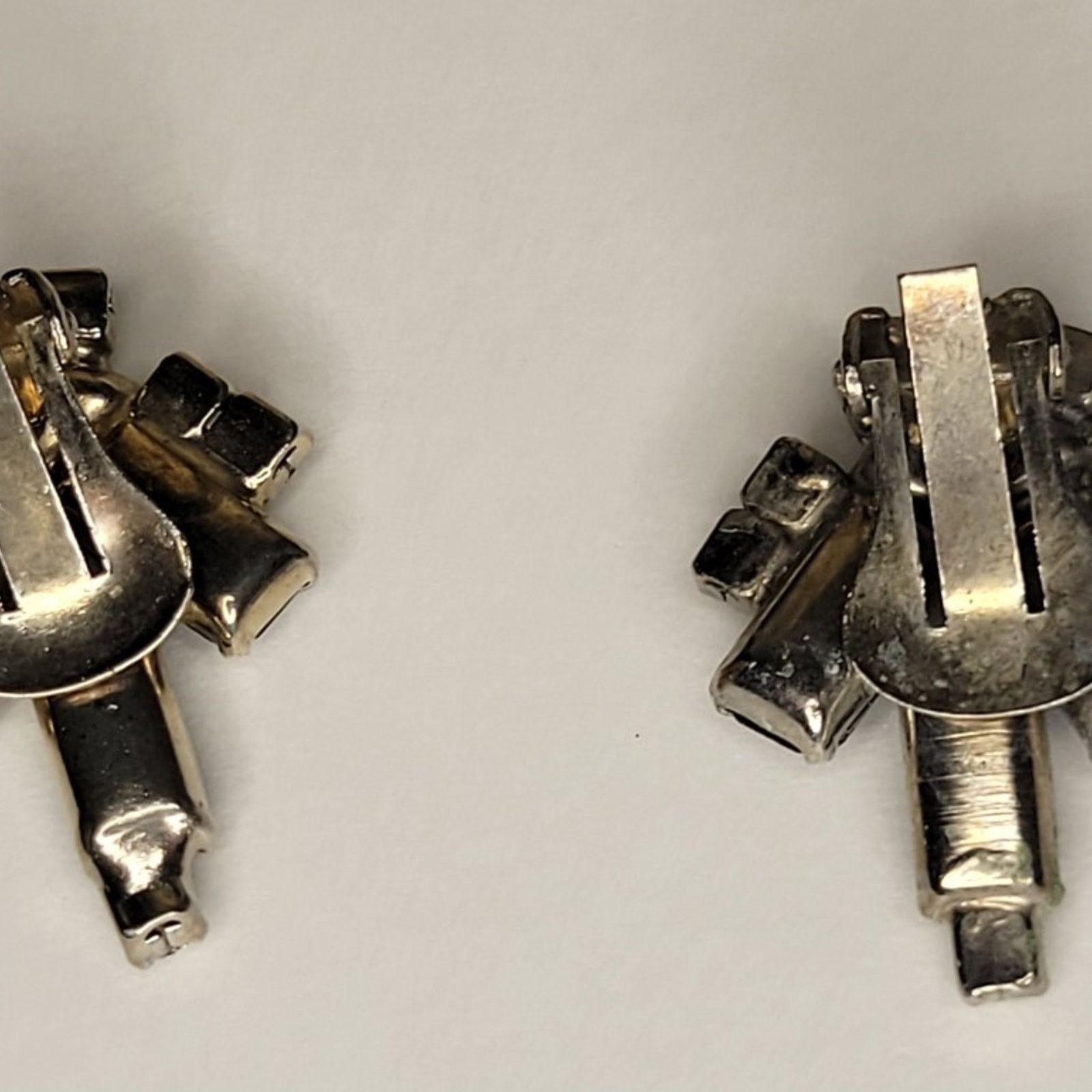 Vintage Vintage Black Glass Rhinestone Earrings Size ONE SIZE - 8 Thumbnail