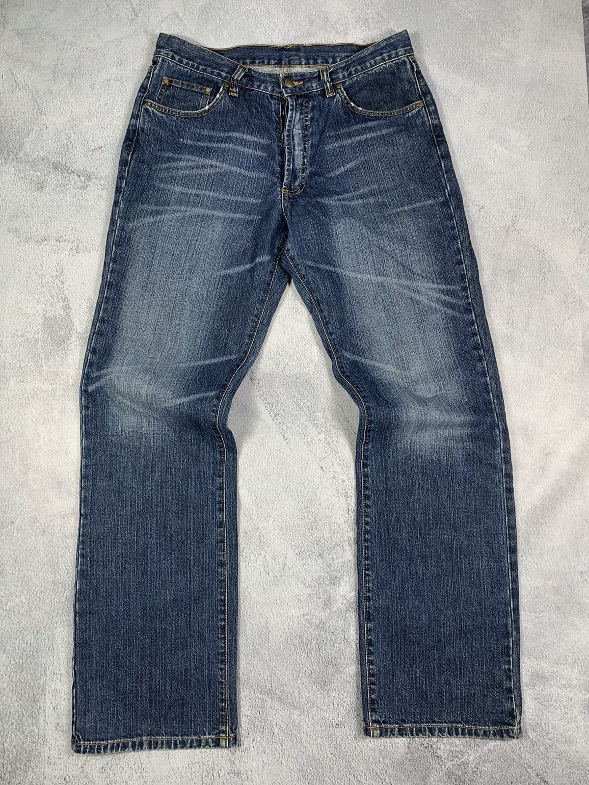Vintage Vintage Y2K Faded straight denim jeans streetwear size 33x34 Size US 33 - 5 Thumbnail