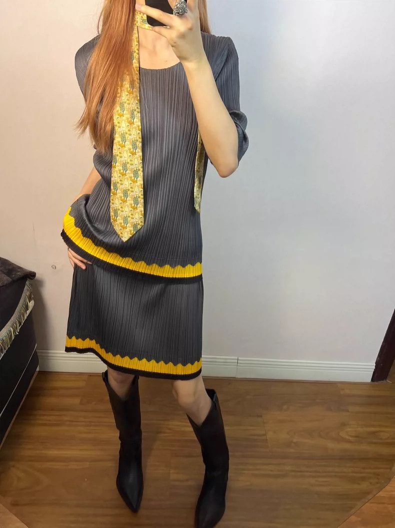 Other Issey Miyake size:5 Pencil grey skirt Size 42" / US 20 - 8 Thumbnail