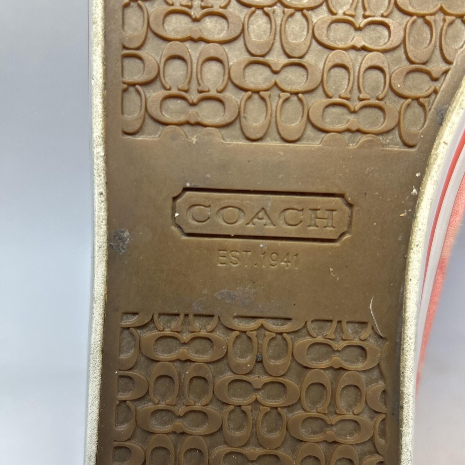 Coach COACH Lace Up Leatherwear EST. 1941 Canvas Sz 10 Pink Logo Size US 10 / IT 40 - 7 Thumbnail