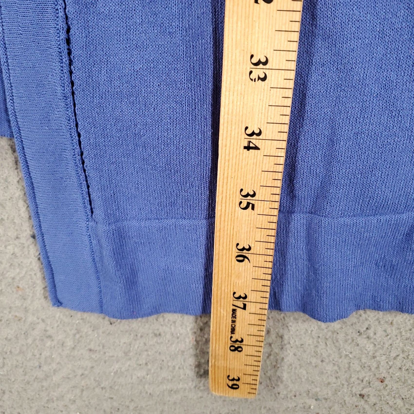 Vintage Chicos Cardigan Womens 2XL Blue Longline V-Neck Knit Casual Sleeve 2XL Sweatery Sm: Solid Pattern Size XXL / US 16-18 / IT 52-54 - 3 Thumbnail