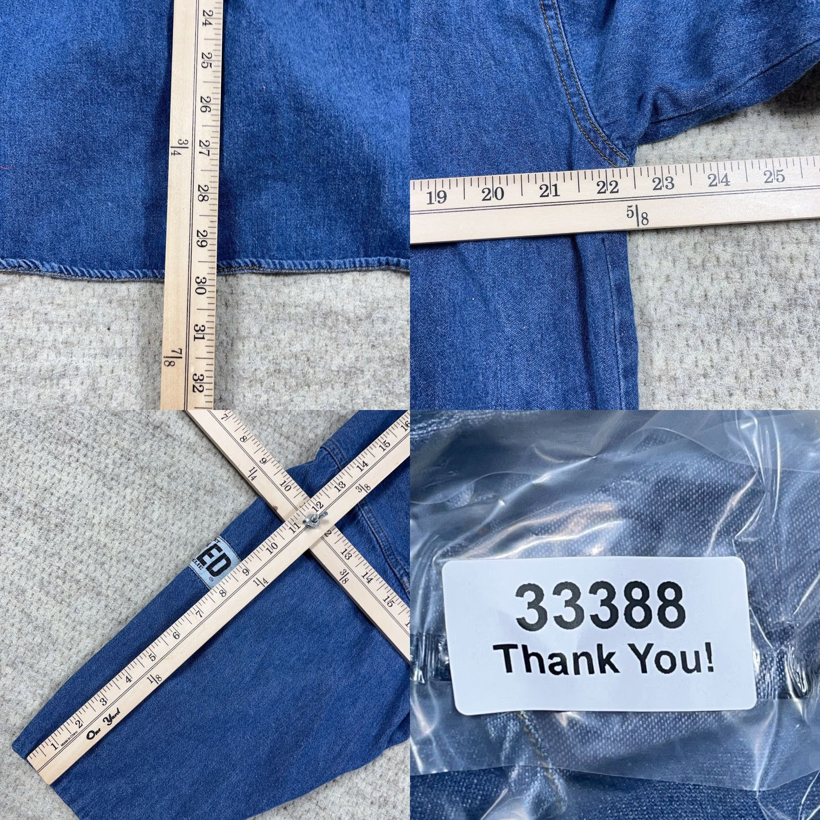 Denime Vintage Get Used Denim Shirt Men L Blue 80s 90s Cowboy Western Classic Shirt Boys Mens Size US L / EU 52-54 / 3 - 9 Thumbnail