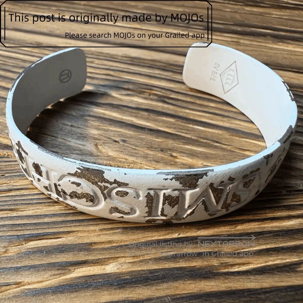 Undercover SS06 Undercover “T” Klaus White Concert Pass Bracelet