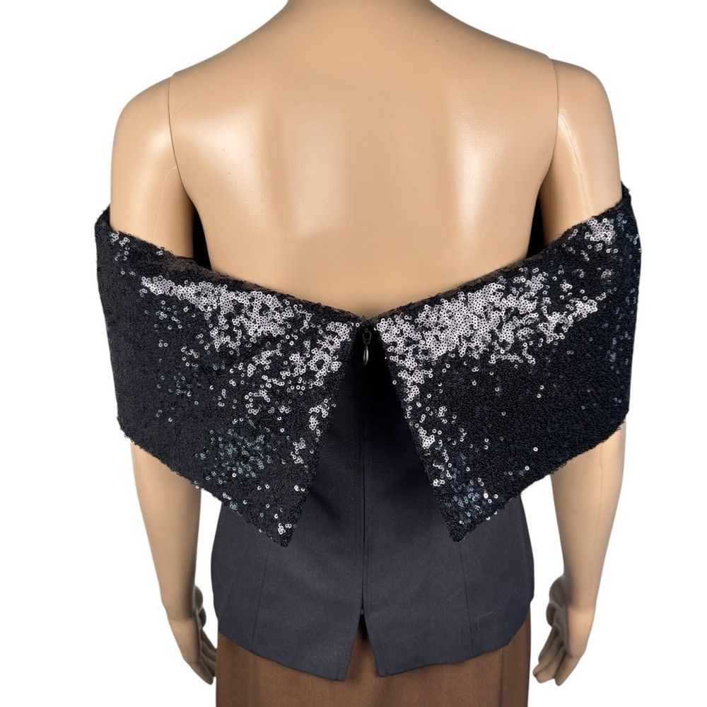 Staud NWT New $350 STAUD Giselle Sequin-Embellished Bandeau Black Size S / US 4 / IT 40 - 4 Thumbnail