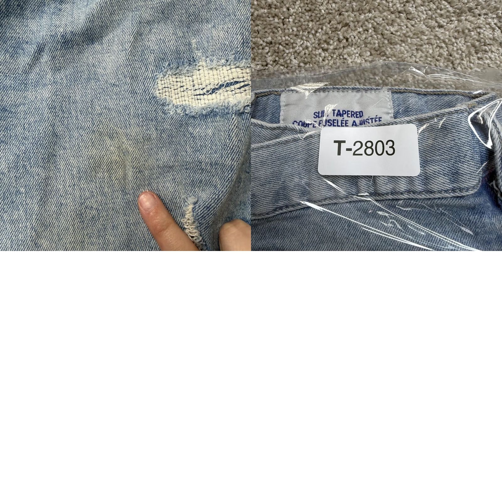 H&M H&M Slim Tapered Jeans Mens 32x32 Light Wash Blue Denim Size US 32 / EU 48 - 9 Thumbnail