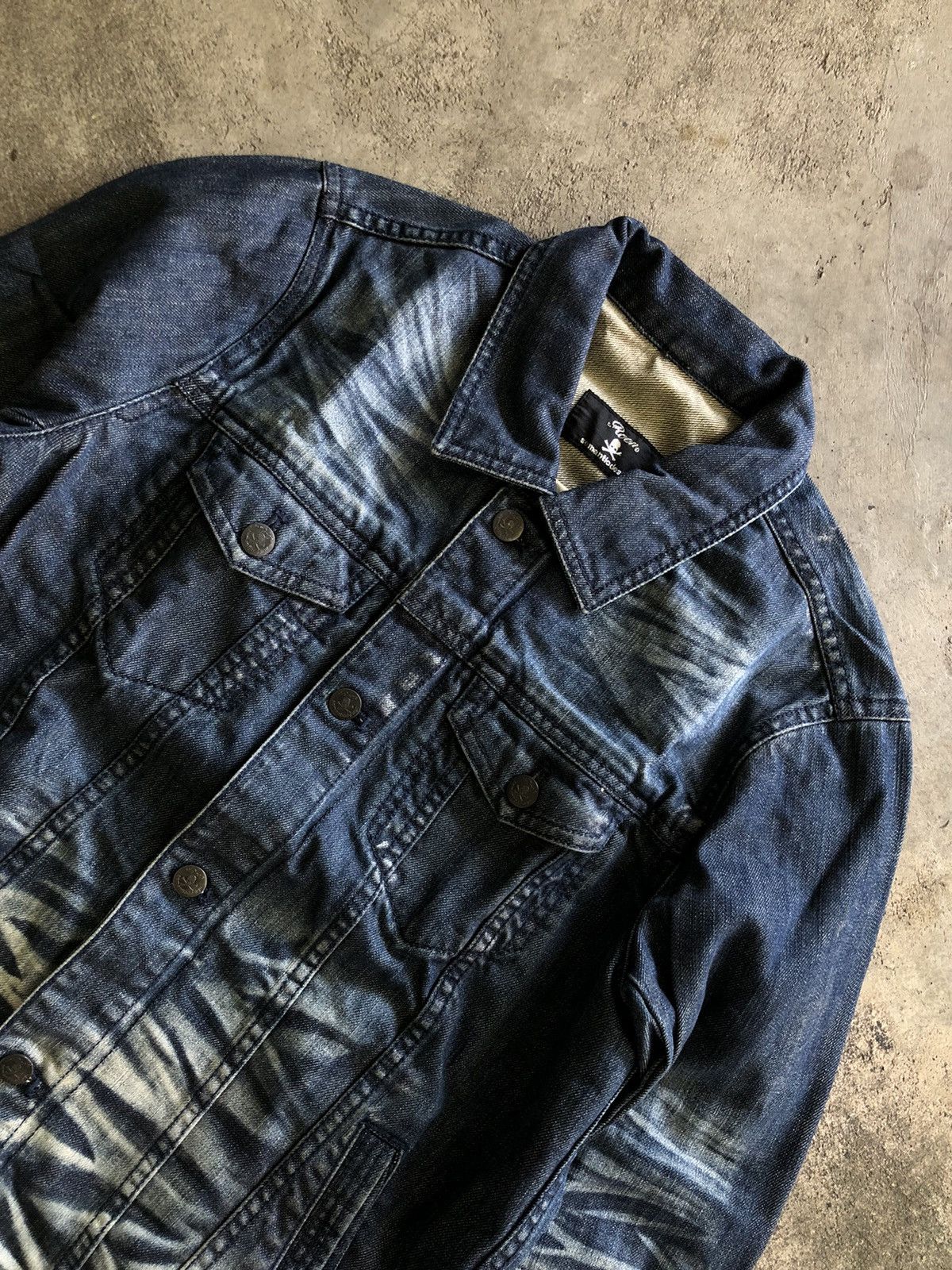 Roen samantic design denim jacket y2k｜Roen semantic design denim