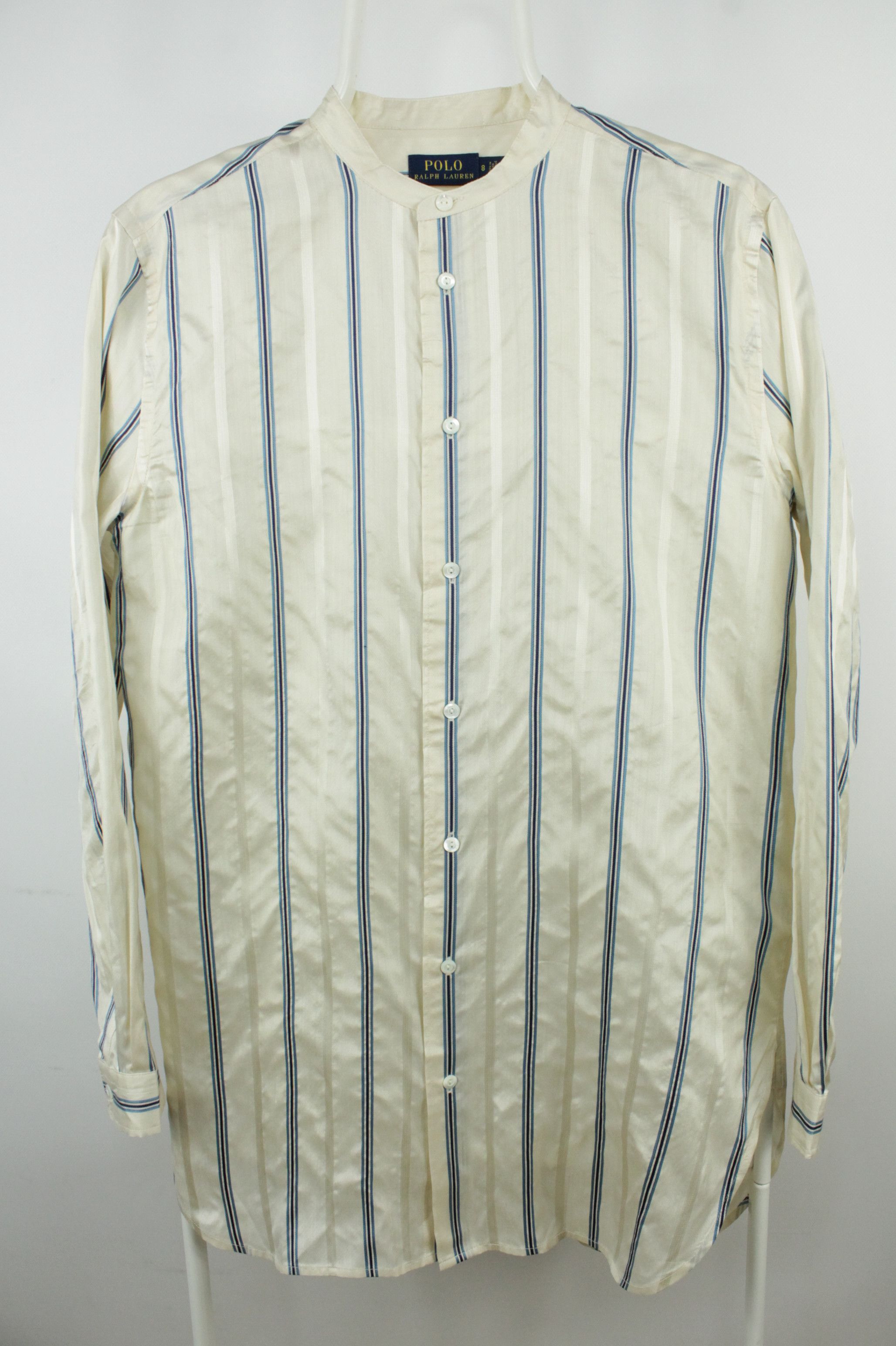 Polo Ralph Lauren Polo Ralph Lauren Mulberry Silk Striped Shirt Women's Size M / US 6-8 / IT 42-44 - 1 Thumbnail