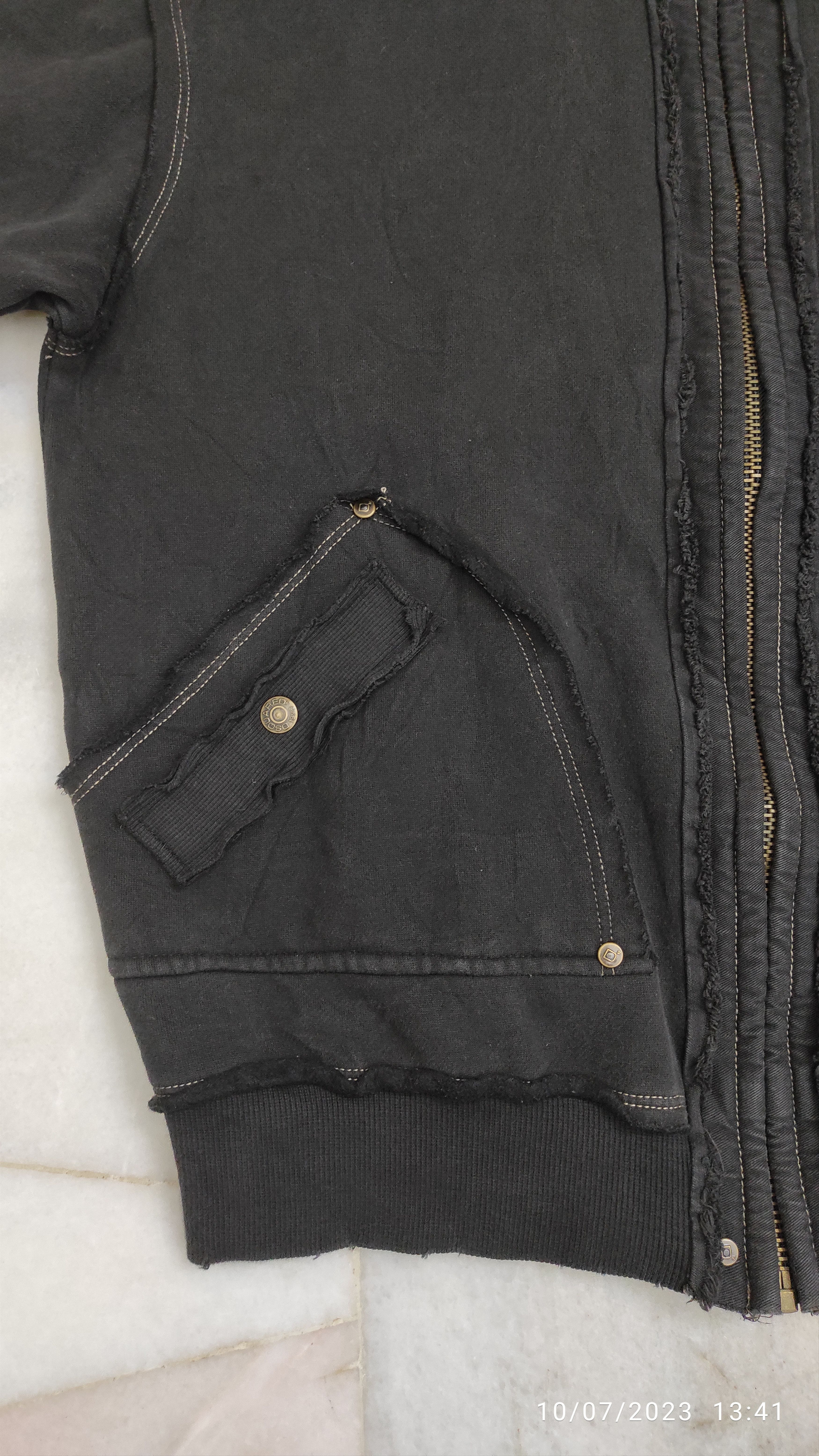 Dsquared2 Vintage 90's DSQUARED² Hagi Fray moleskin zipper jacket Size US L / EU 52-54 / 3 - 9 Thumbnail