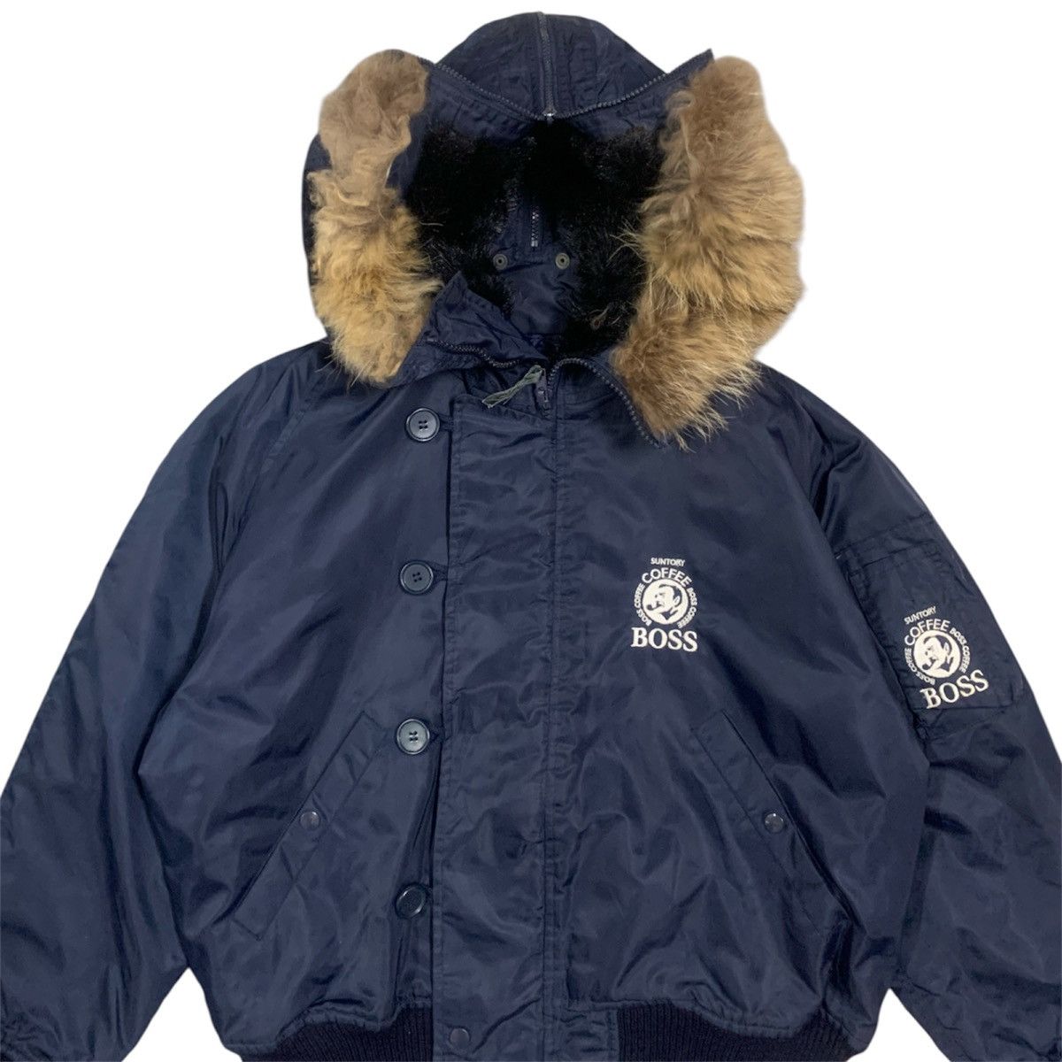 Japanese Brand Suntory Boss Coffee N-2B Bomber Jacket Size US M / EU 48-50 / 2 - 2 Thumbnail