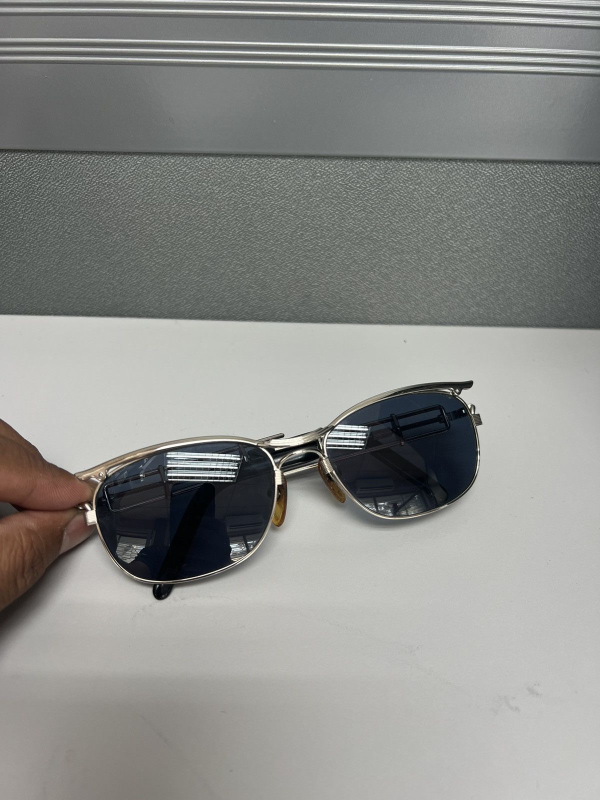 Jean Paul Gaultier Vintage 80s Jean Paul Gaultier 56-4171 Steampunk Sunglasses Size ONE SIZE - 2 Thumbnail
