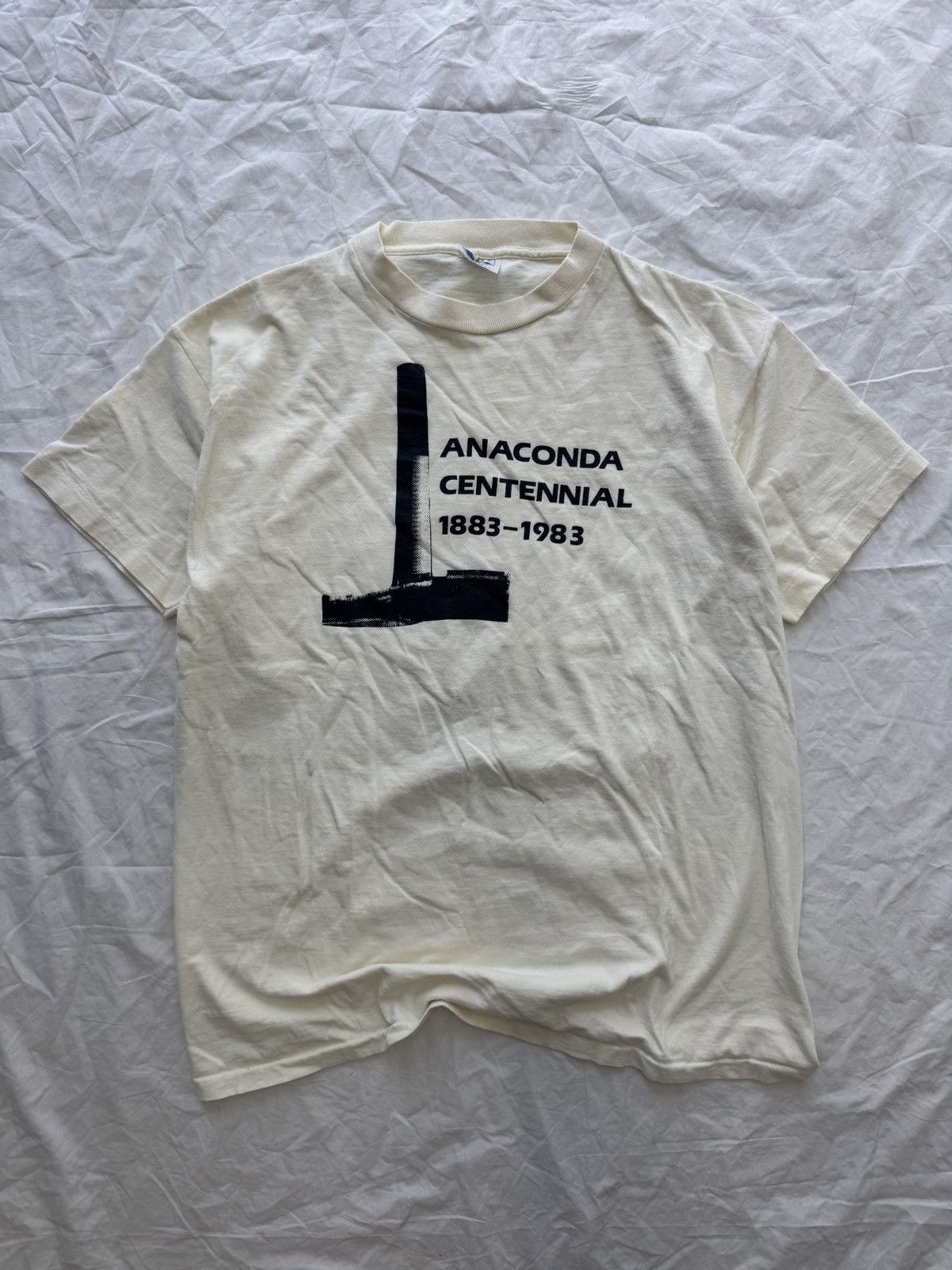 Vintage Vintage Off White Anaconda Centennial Single Stitch Tee Size US L / EU 52-54 / 3 - 1 Thumbnail