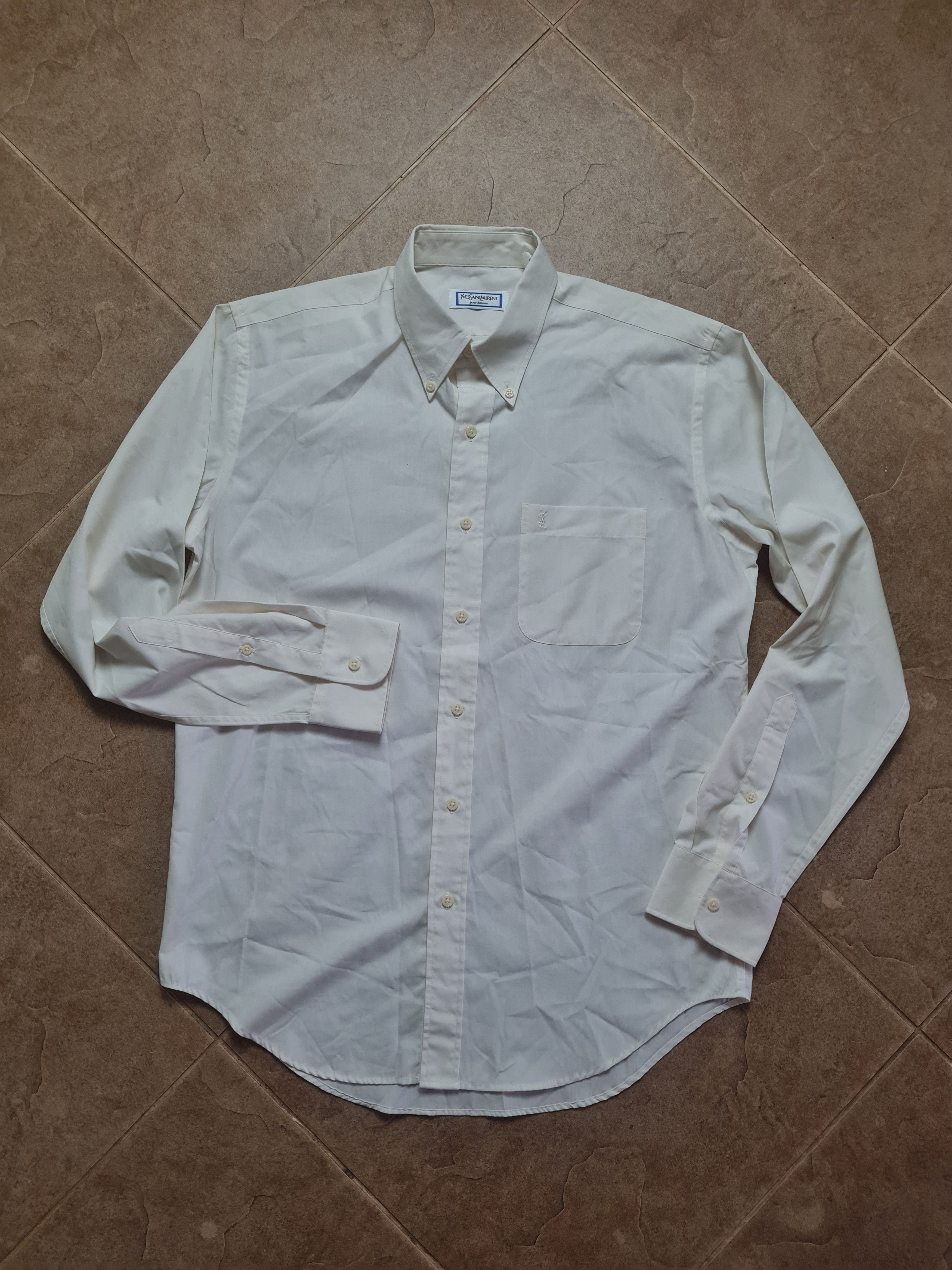 Yves Saint Laurent Vintage YSL Shirt Cotton Yves Saint Laurent Shirtsleeve 90s Size US M / EU 48-50 / 2 - 24 Thumbnail