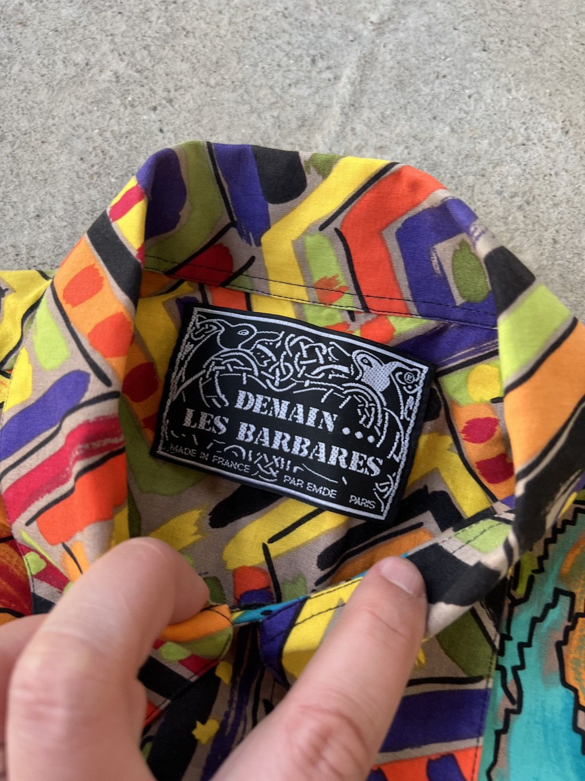 Vintage Demain Les Barbares Vintage Shirt Size US L / EU 52-54 / 3 - 2 Thumbnail
