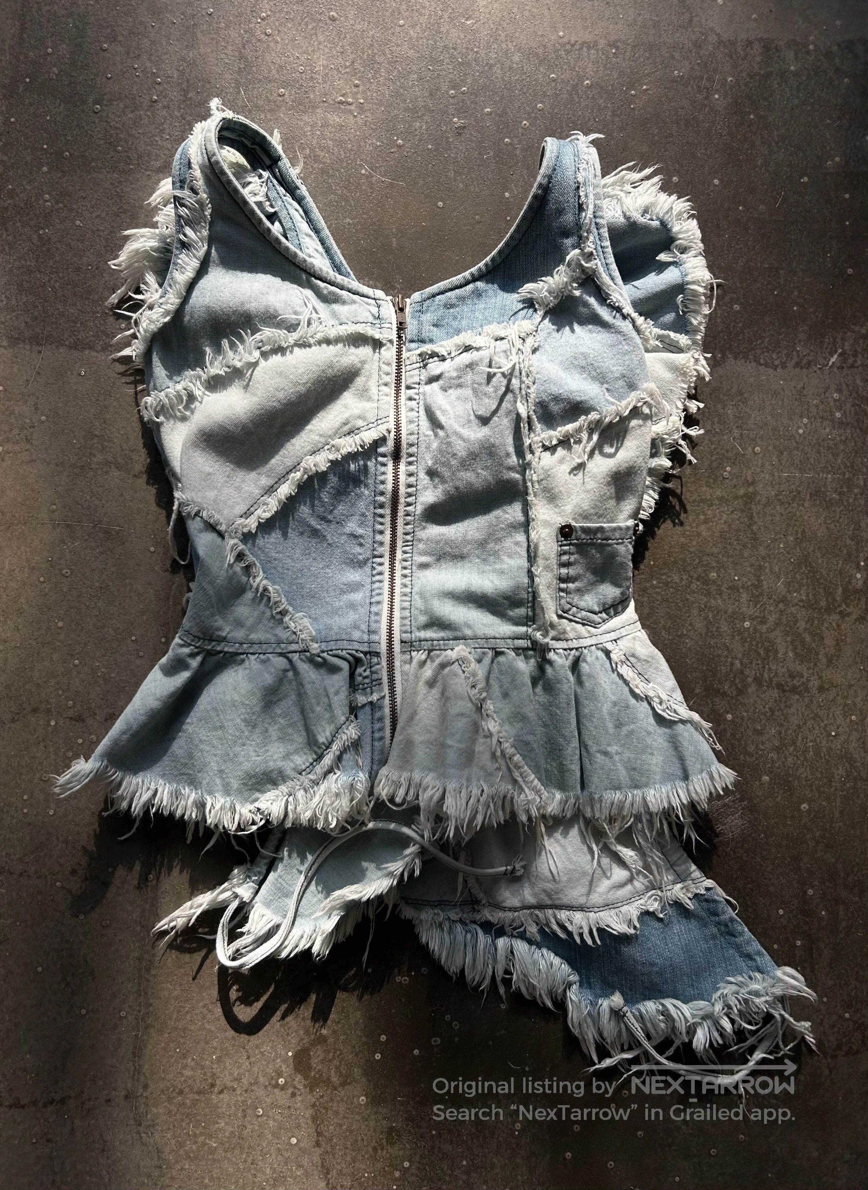 Nozomi Ishiguro Nozomi Ishiguro Distressed Denim Vest. Size US M / EU 48-50 / 2 - 6 Thumbnail
