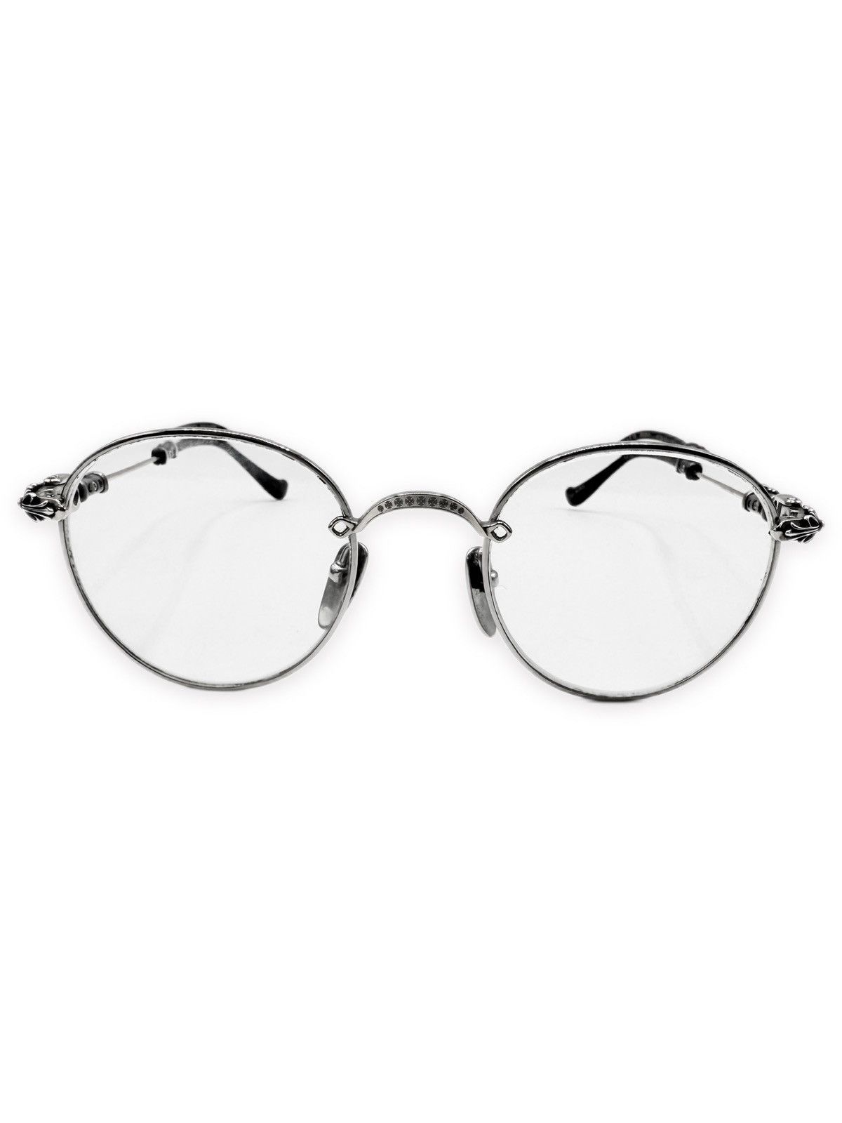 Chrome Hearts Chrome Hearts ‘Bubba-A’ White Gold Silver Floral Glasses Size ONE SIZE - 3 Thumbnail