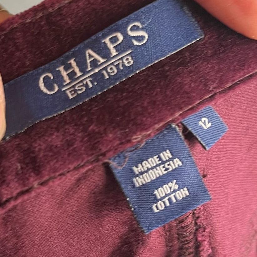 Chaps Chaps Ralph Lauren Soft Velour Pants Women's Size 12 FF-04 Size 34" / US 12 / IT 48 - 12 Thumbnail