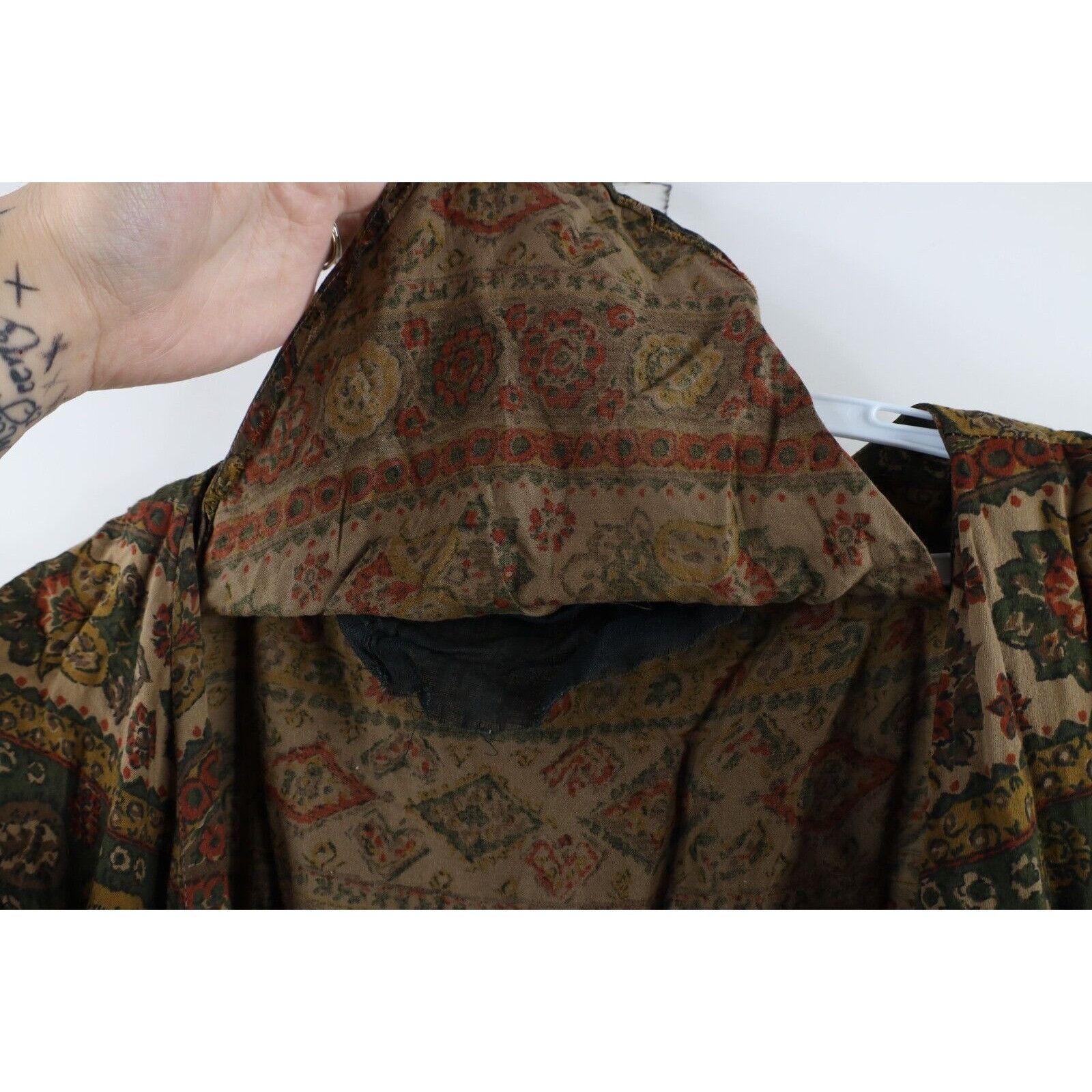 Vintage Vintage 50s 60s Mid Century Modern MCM Flower Tapestry Dress Size M / US 6-8 / IT 42-44 - 7 Thumbnail