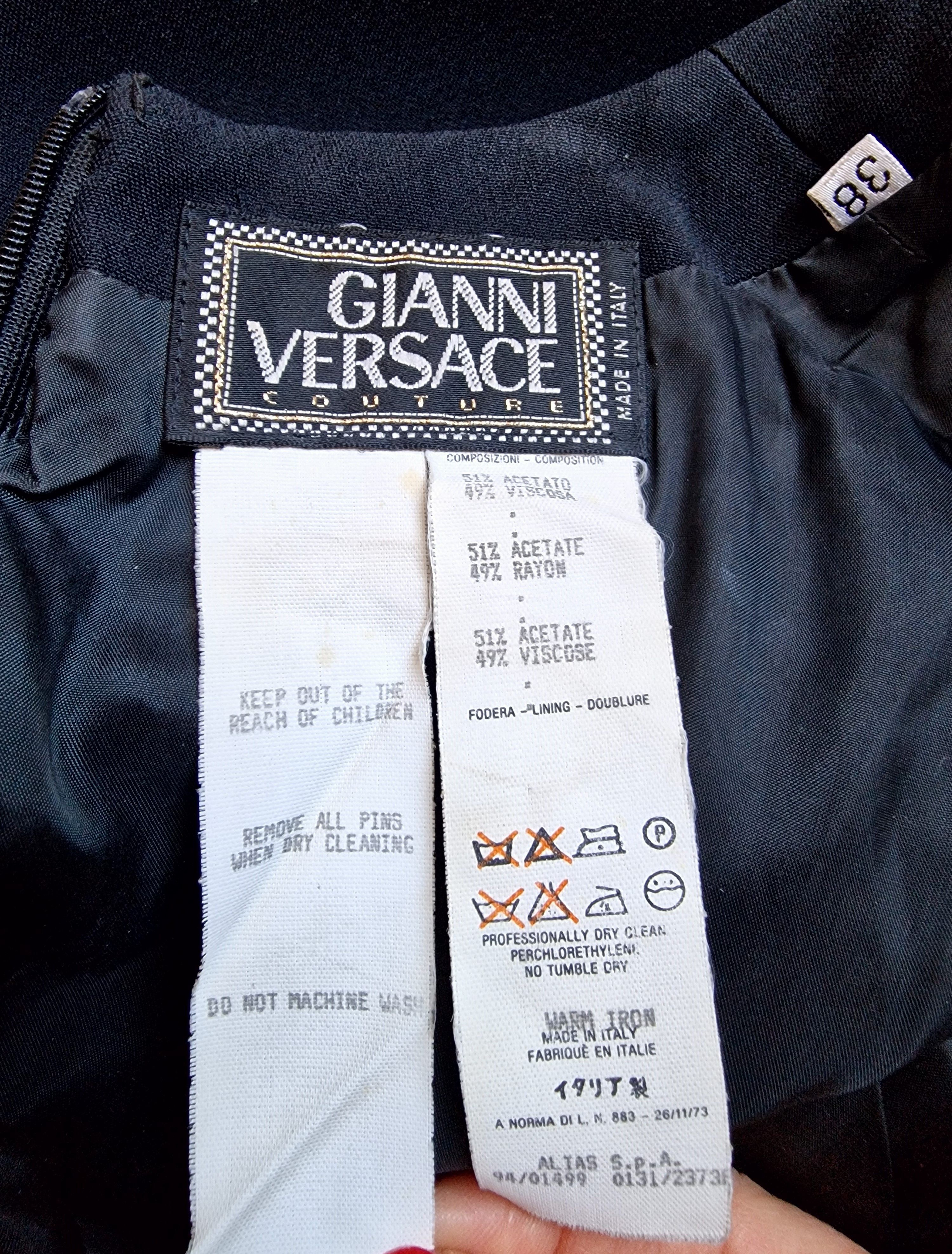 Versace Gianni Versace Safety Pin S/S 1994 Couture Runway XS Dress Size XS / US 0-2 / IT 36-38 - 8 Thumbnail