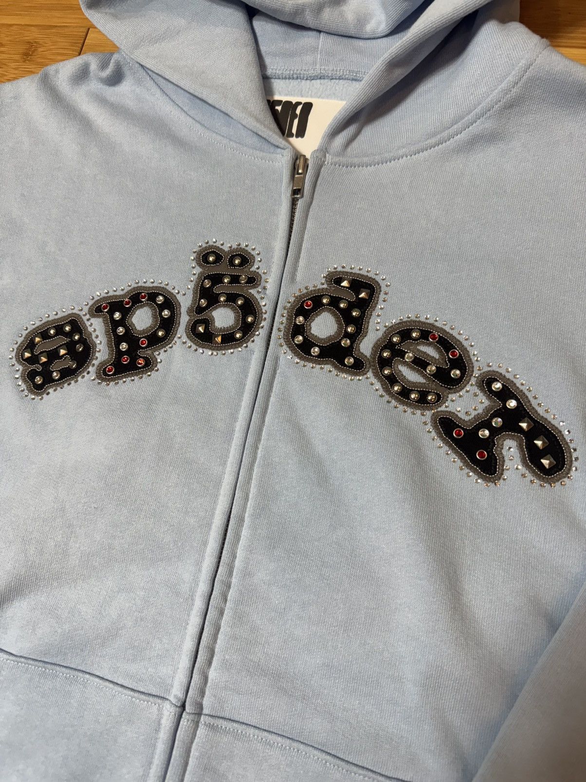 Sp5der Sp5der Mixed Stone OG V2 Zip Hoodie - Rock Blue Size XL Size US XL / EU 56 / 4 - 2 Thumbnail