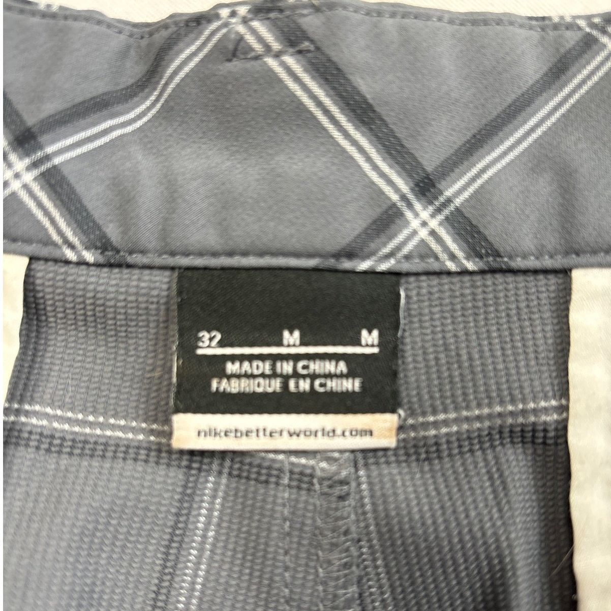 Nike Nike Mens 32/M Gray Plaid athletic Golf Shorts Size US 32 / EU 48 - 3 Thumbnail