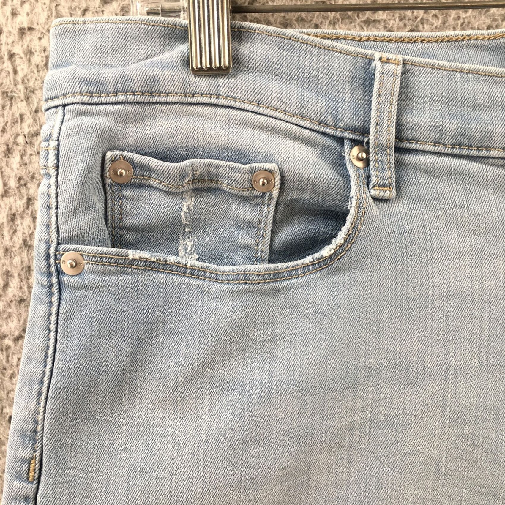 Banana Republic Banana Republic Chino Pants Mens 31/12 Regular Denim Blue 33x11.5 Inseam 11.5 Cotton Blend Midrise Size US 31 - 3 Thumbnail