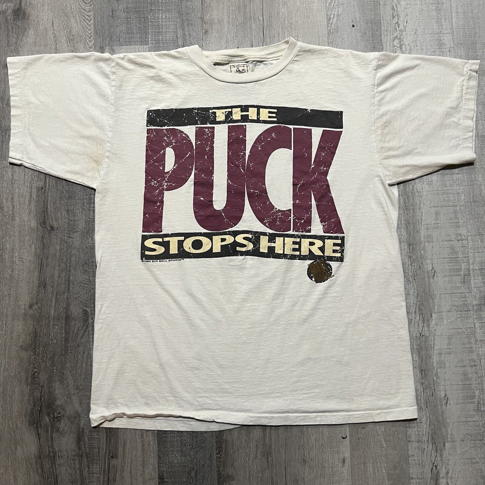 Vintage VTG Hockey Is Life The Puck Stops Here 90s Goalie Shirt XL Size US XL / EU 56 / 4 - 1 Thumbnail