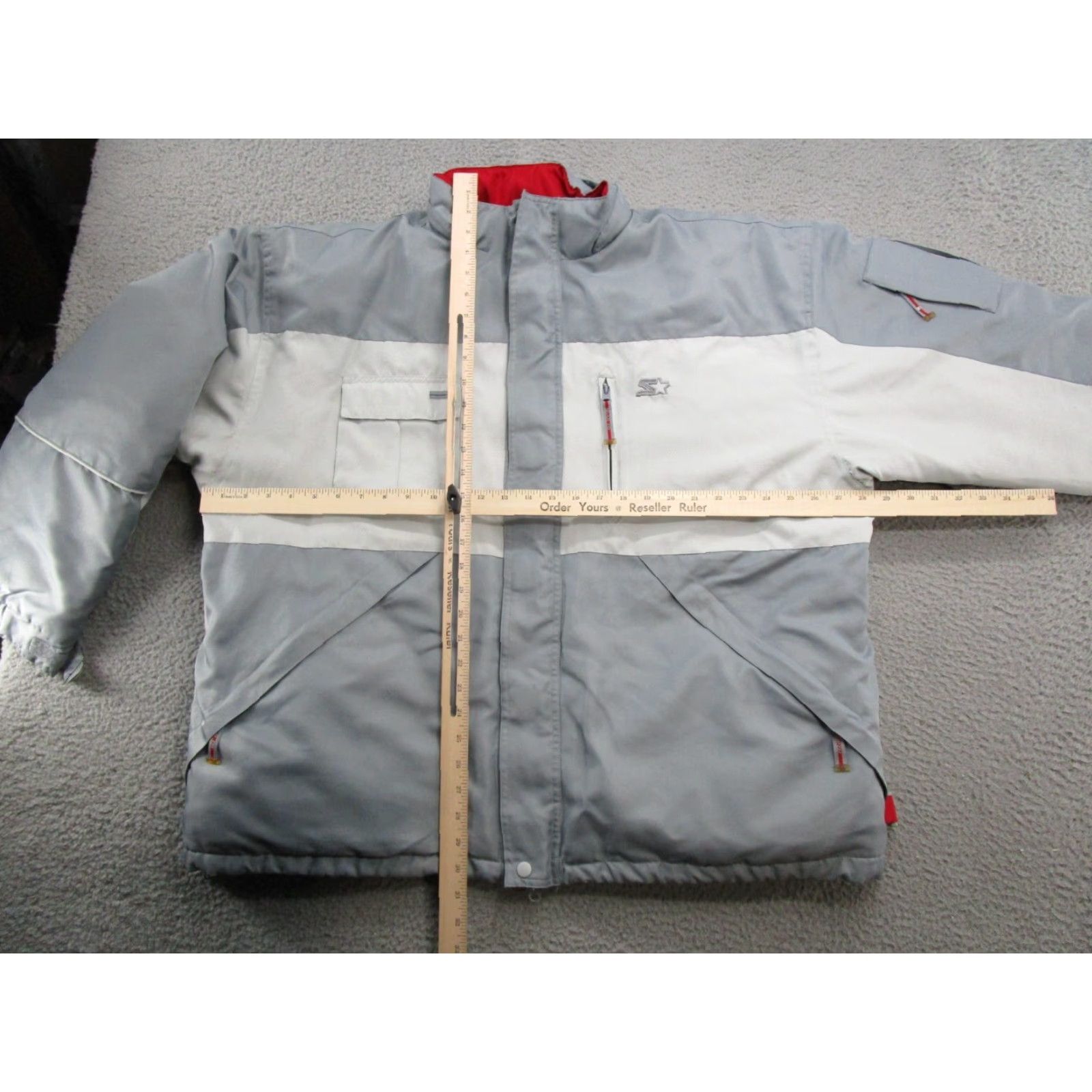 Starter VINTAGE Starter Jacket XL Gray Insulated Full Zip Winter Men’s Read Size US XL / EU 56 / 4 - 4 Thumbnail
