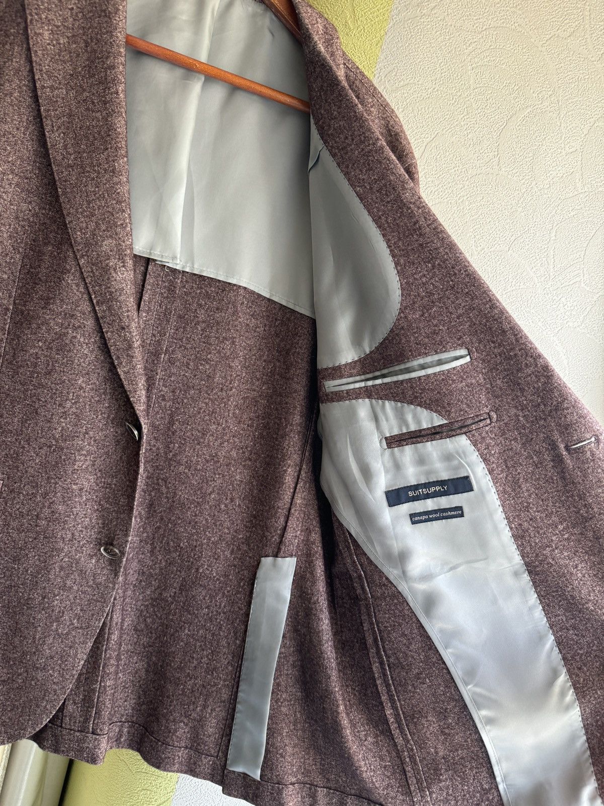Suitsupply Suitsupply Ormezzano Cashmere Wool Blazer Burgundy Unlined Size 44S - 12 Thumbnail