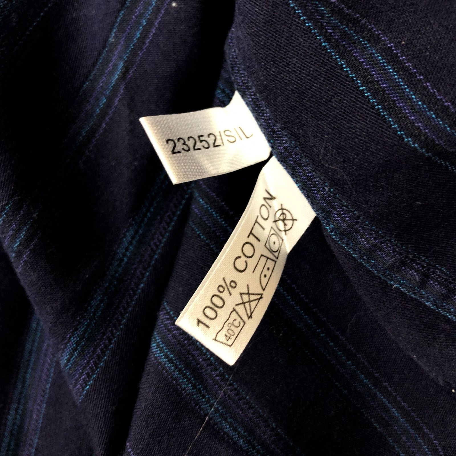 Yves Saint Laurent YSL Logo Striped Yves Saint Laurent Shirt Navy/Green Size US M / EU 48-50 / 2 - 9 Thumbnail