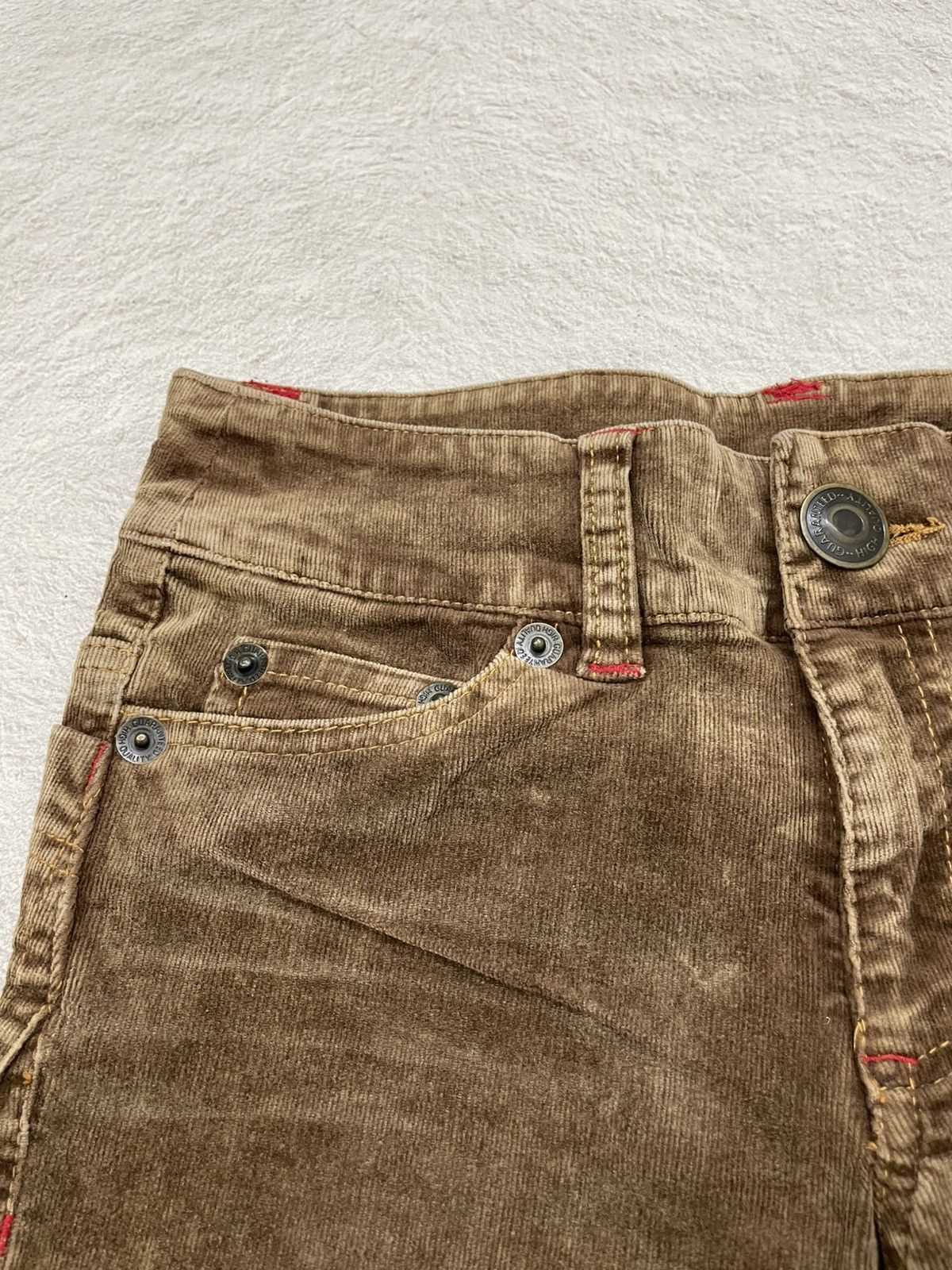 Beams Plus 2000s Belle Amie Worn Vintage Brown Corduroy Flare Pants Size 28" / US 6 / IT 42 - 4 Thumbnail