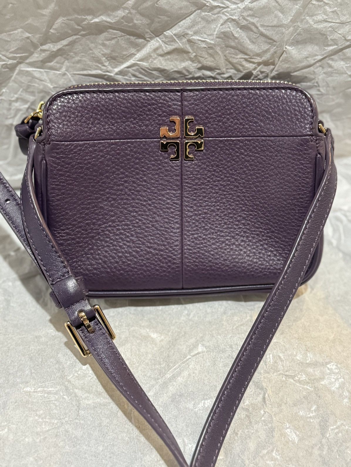 Tory Burch Tory Burch Ivy Zip Crossbody Bag in Purple Color Size ONE SIZE - 10 Thumbnail