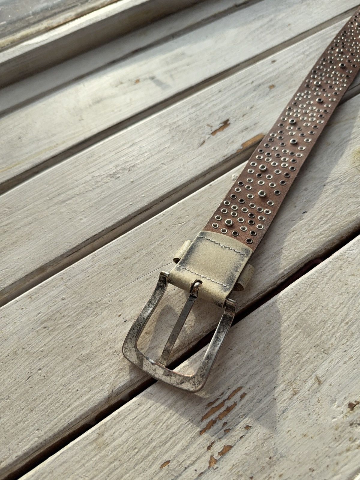 Japanese Brand Vintage Retro 90s Y2K Opium Real Leather Japanese style belt Size ONE SIZE - 8 Thumbnail