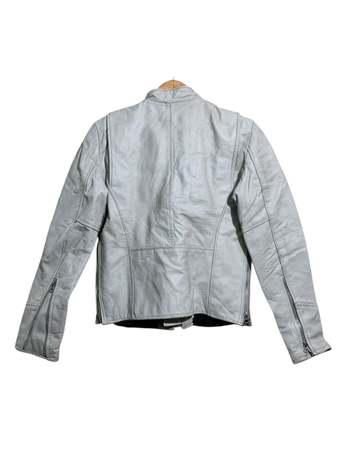 Genuine Leather 🔥GENUINE LEATHER BIKERS JACKETS WHITE Size US S / EU 44-46 / 1 - 4 Thumbnail