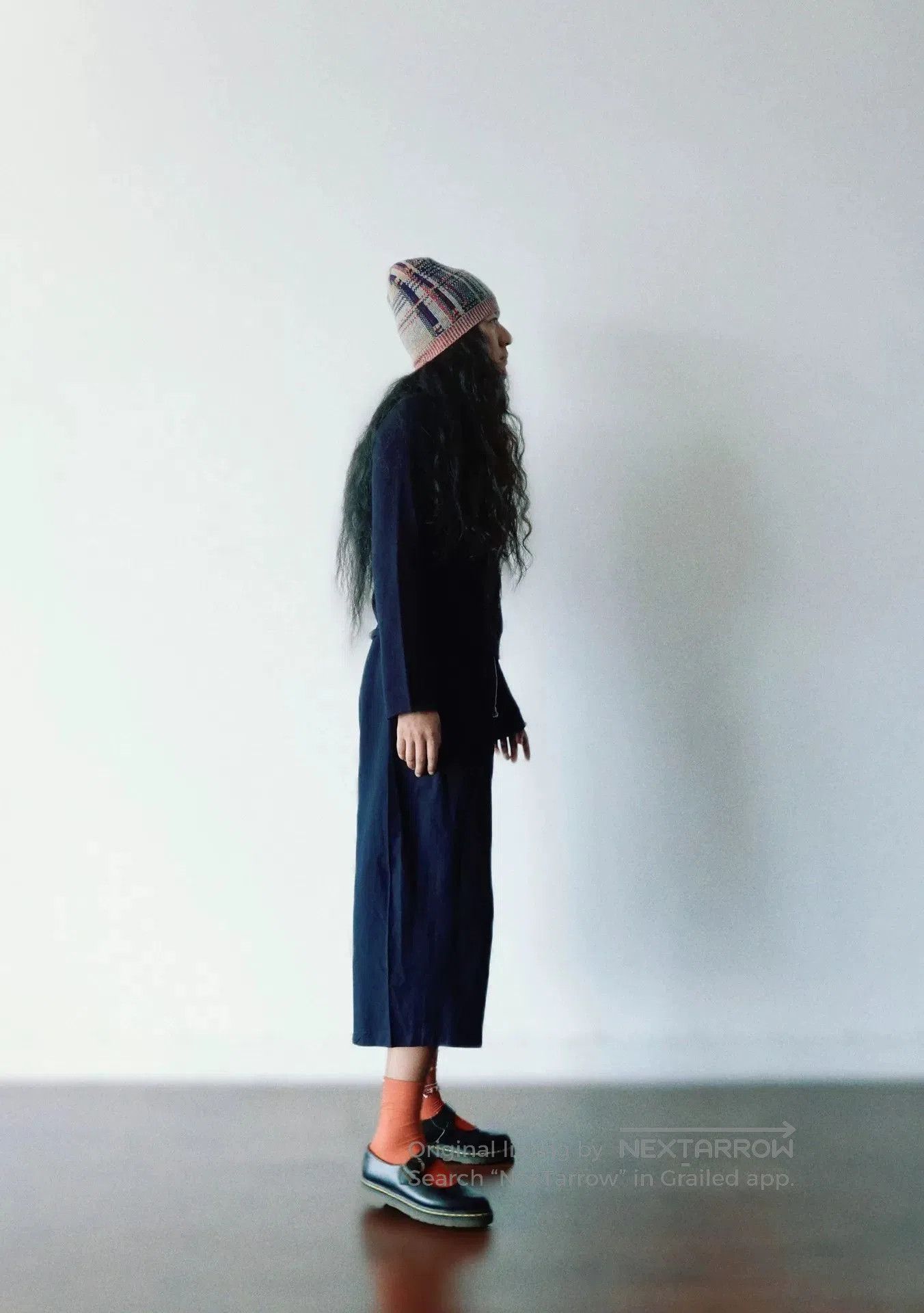 Comme des Garcons ComCom Navy Blue Wide-Leg Cropped Pants. Size 22" - 1 Thumbnail