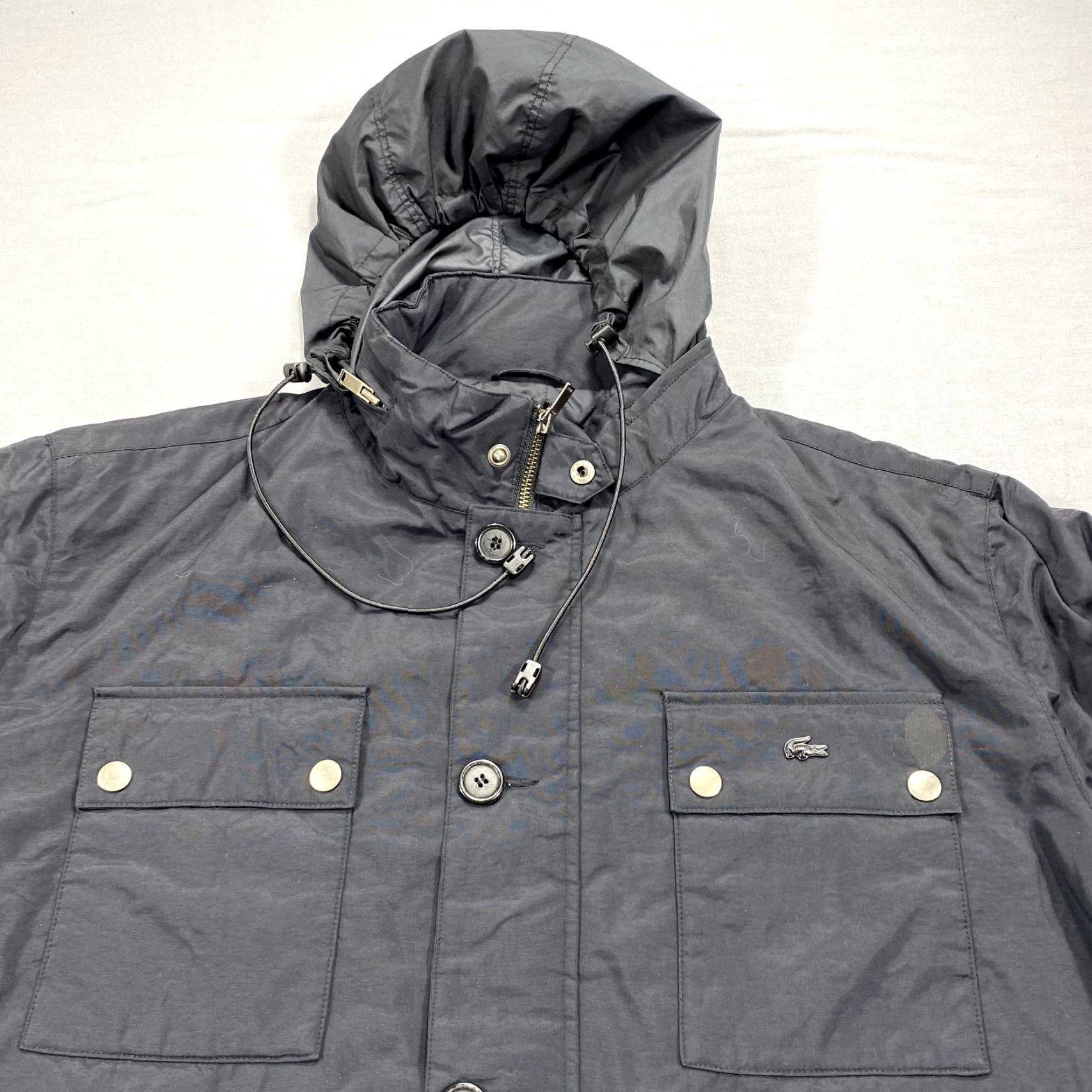 Lacoste Lacoste Jacket Mens XL Black Parka Windbreaker Quilt Lined Wind-Resistant Water Resistant Zipped Pockets Collared Lined Canvas Polyester Logo Zip Size US XL / EU 56 / 4 - 4 Thumbnail
