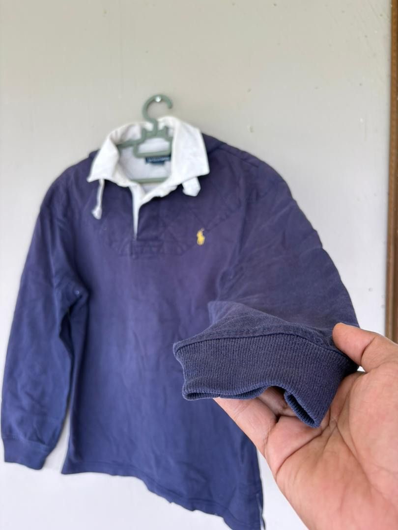 Polo Ralph Lauren VTG90 Polo Ralph Lauren PoloRugby Shirt Attachable Hoodie Size US L / EU 52-54 / 3 - 3 Thumbnail