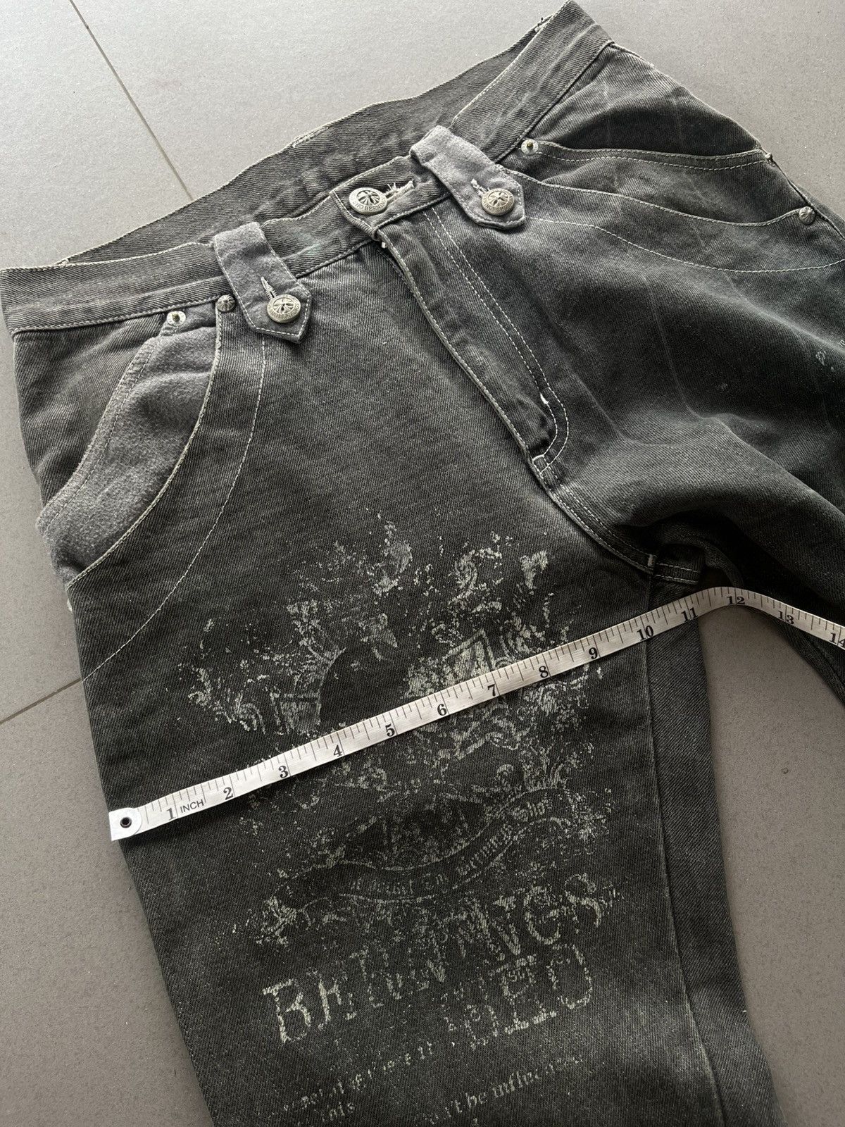 5351 POUR LES HOMMES JAPANESE BERNINGS SHO FLARE PANTS POEM GOTHIC DENIM VKEI Size US 30 / EU 46 - 16 Thumbnail