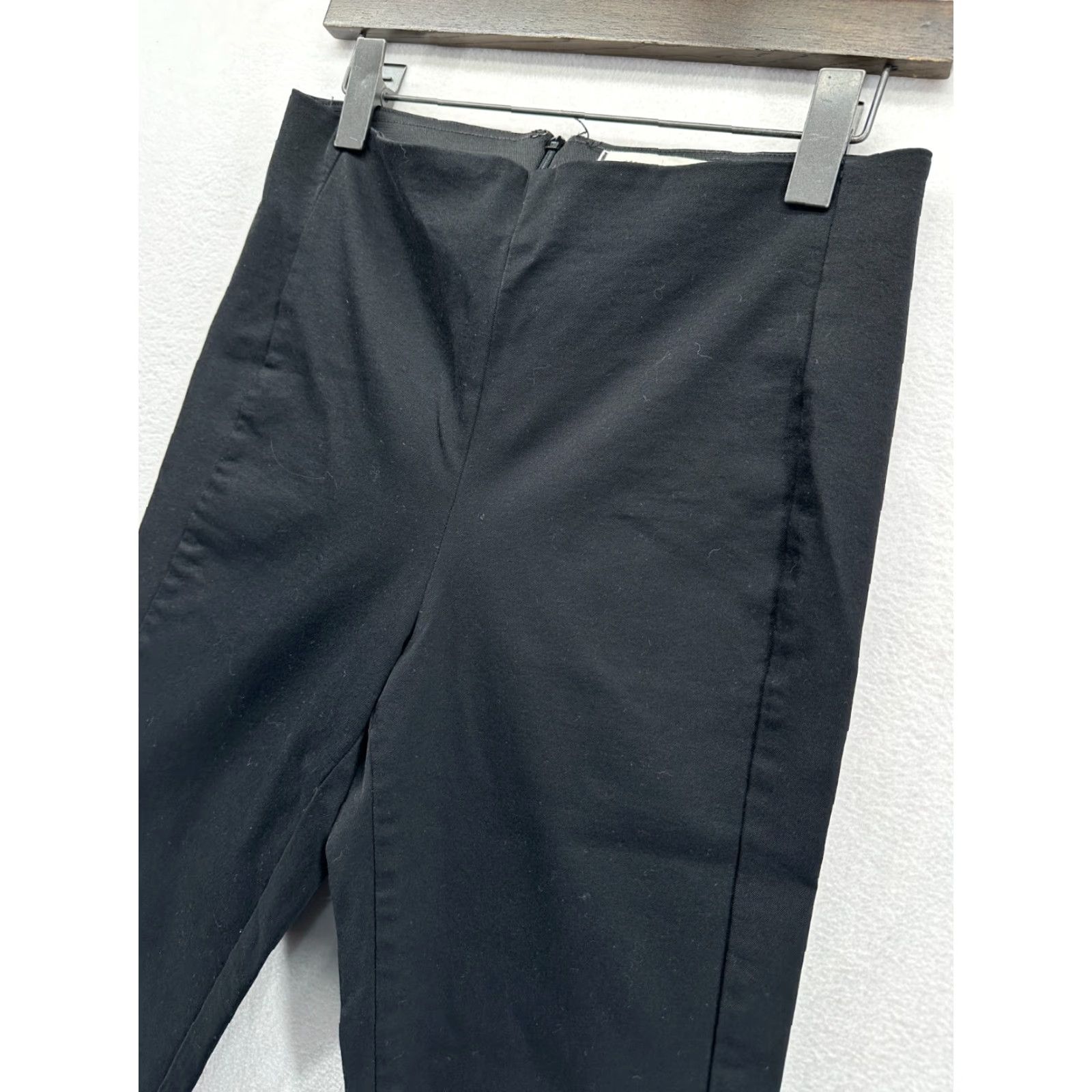 Madewell Madewell Fraser Slim Leg Pant Women's 27 Black Stretch High Rise Waist Trouser Size 27" / US 4 / IT 40 - 2 Thumbnail